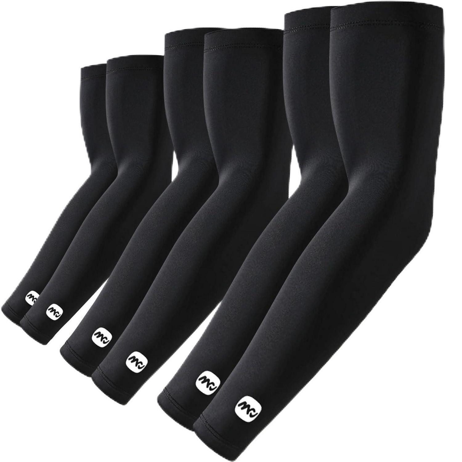 LuxusKollektion Armlinge UV Sonnenschutz Arm Sleeve (3er Pack) Schwarz XL