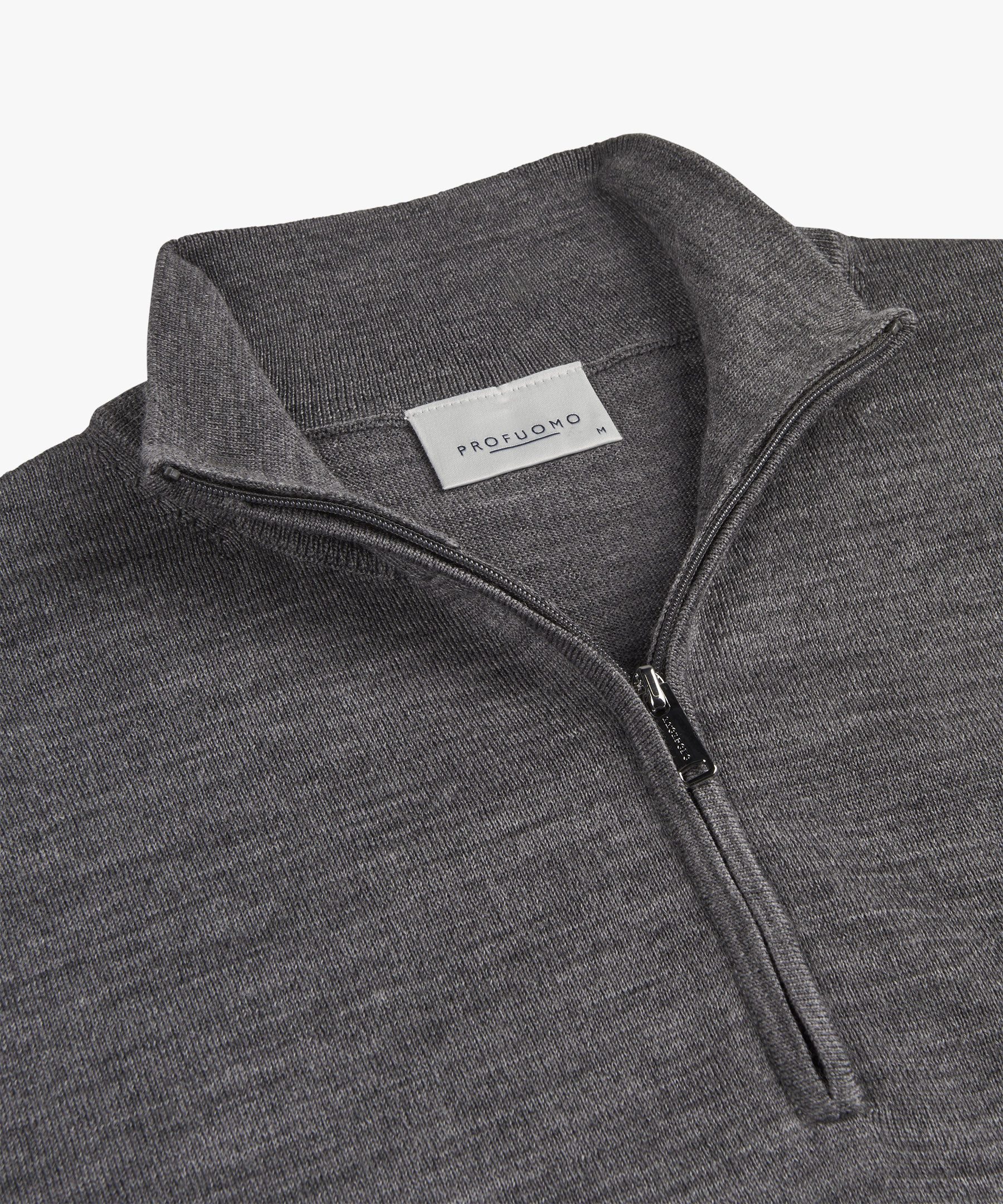 Profuomo Troyer PULLOVER HALF ZIP GREY