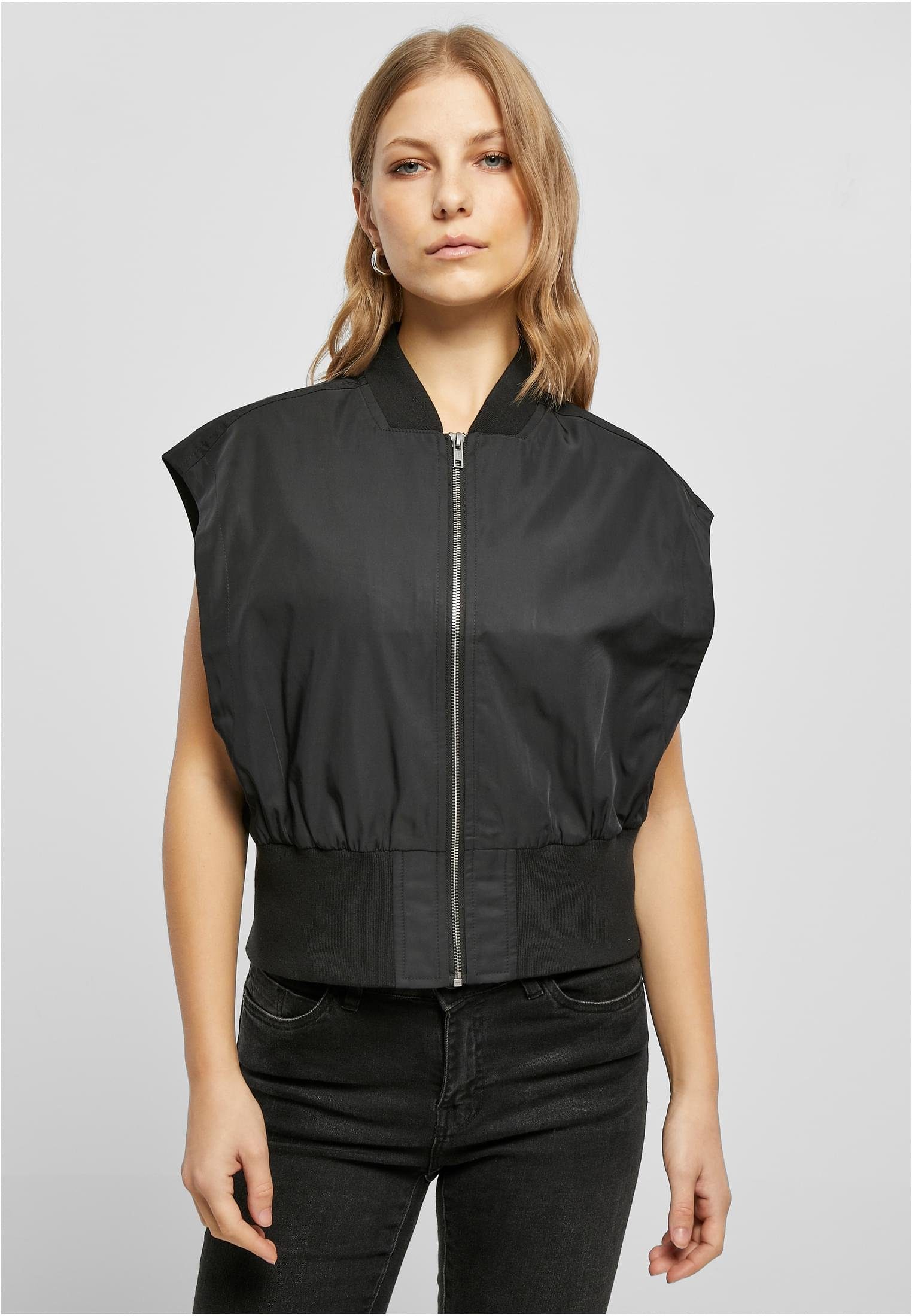 URBAN CLASSICS Steppweste Damen Ladies Recycled Short Bomber Vest (1-tlg)