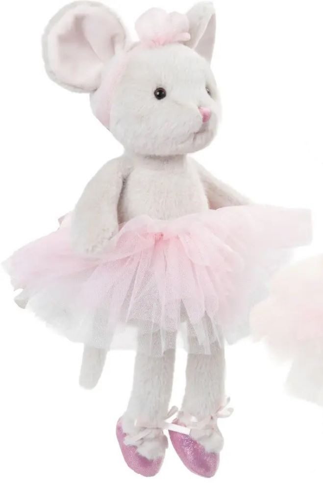 Bukowski Design AB Kuscheltier Maus Sweet Antonia mit Tütü grau/pink 25 cm Plüschmaus Stofftier