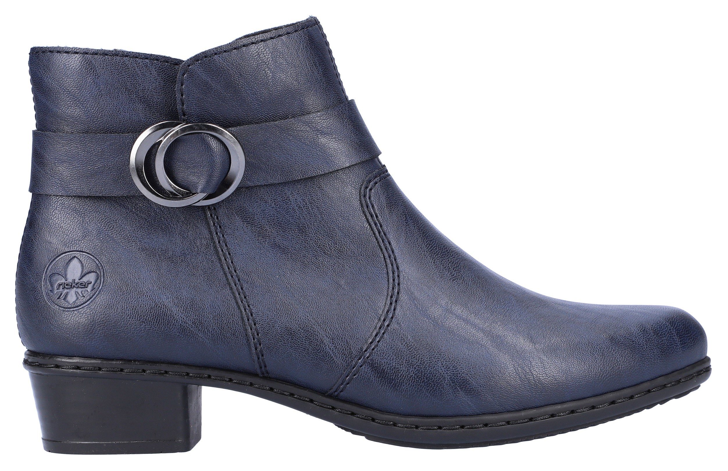 Rieker Stiefelette mit hübscher Zierschnalle, schmale Form