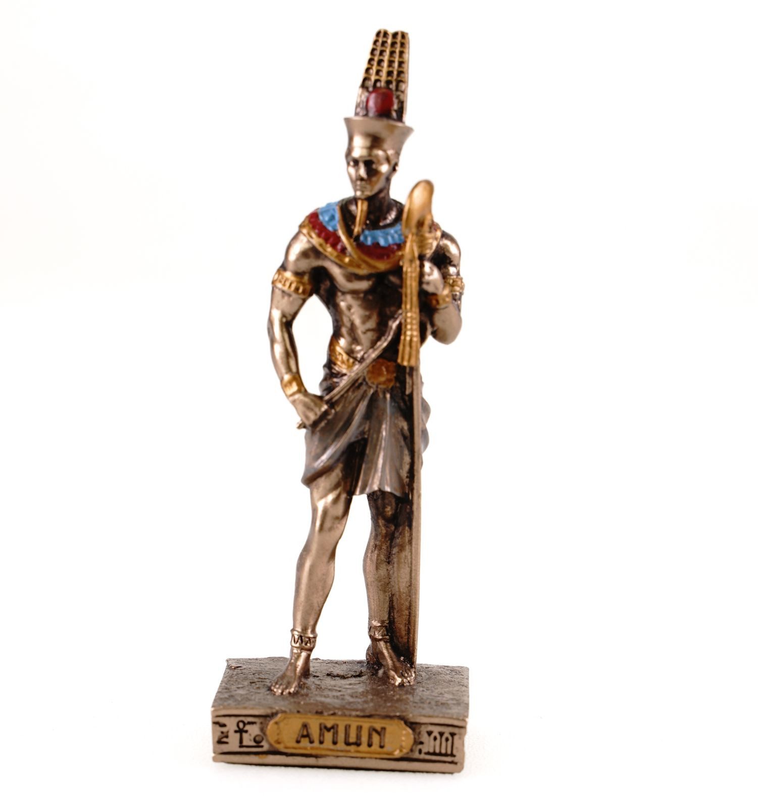 Dekofigur Miniatur Dekofigur Ägyptischer Gott Amun 9 cm Statue byVeronese