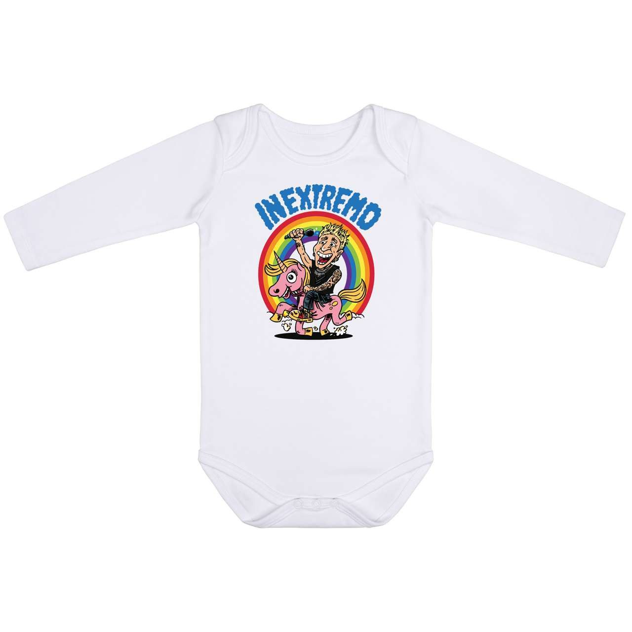Metal Kids Langarmbody mit In Extremo (Das letzte Einhorn) Aufdruck für Babys (0–24 M)