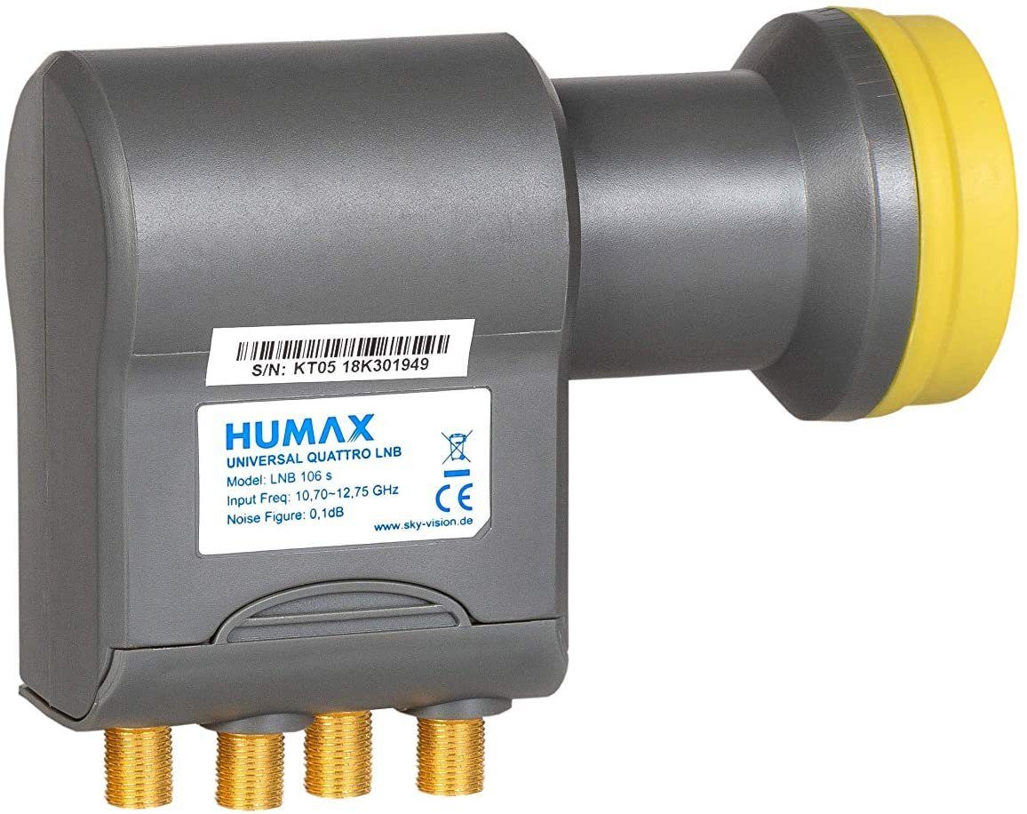 Humax Humax Gold Quattro LNB, digitales Satelliten universal LNB für Multisc Universal-Quattro-LNB
