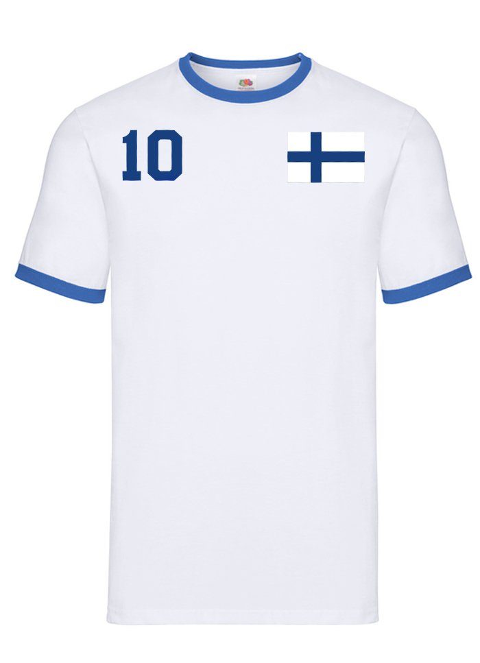 Blondie & Brownie T-Shirt Finnland Trikot Herren Skandinavien Europa Sport EM Meister Fußball