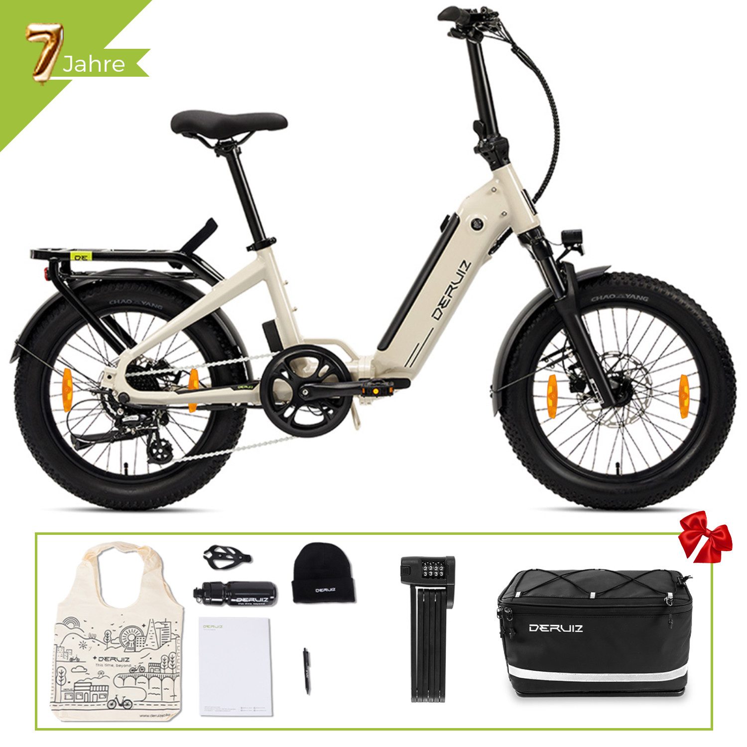 E-Bike Faltrad Peridot 20 Zoll mit 500 Wh Akku, 8 Gang, 50-140km für Damen Herren