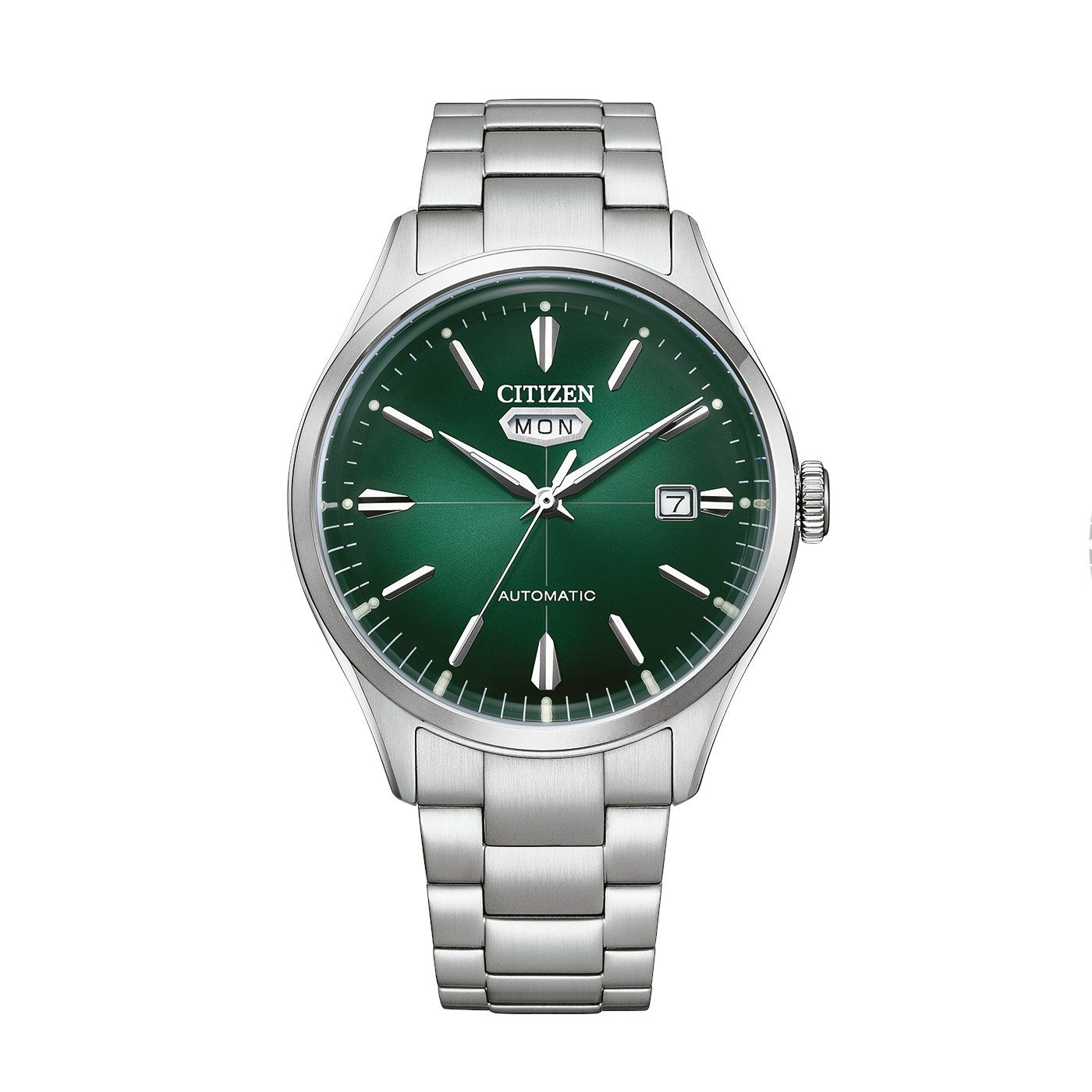 Citizen Automatikuhr Crystal Seven NH8391-51XC, Armbanduhr, Herrenuhr, Mechanische Uhr, Edelstahlarmband, analog