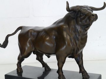 AFG Dekoobjekt Wildlife-Dekoration: Bronze Stier Bulle auf Marmor