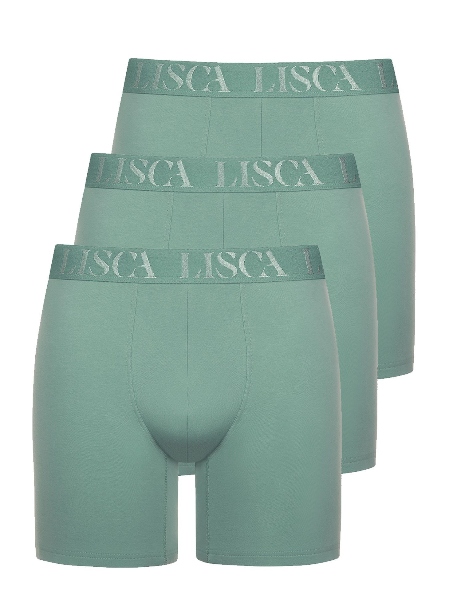 Lisca Retro Pants 3er Pack Herren long Boxer Odysseus (Packung, 3-St) Modal-Cotton Mix, seidig weich, atmungsaktiv, luftdurchlässig