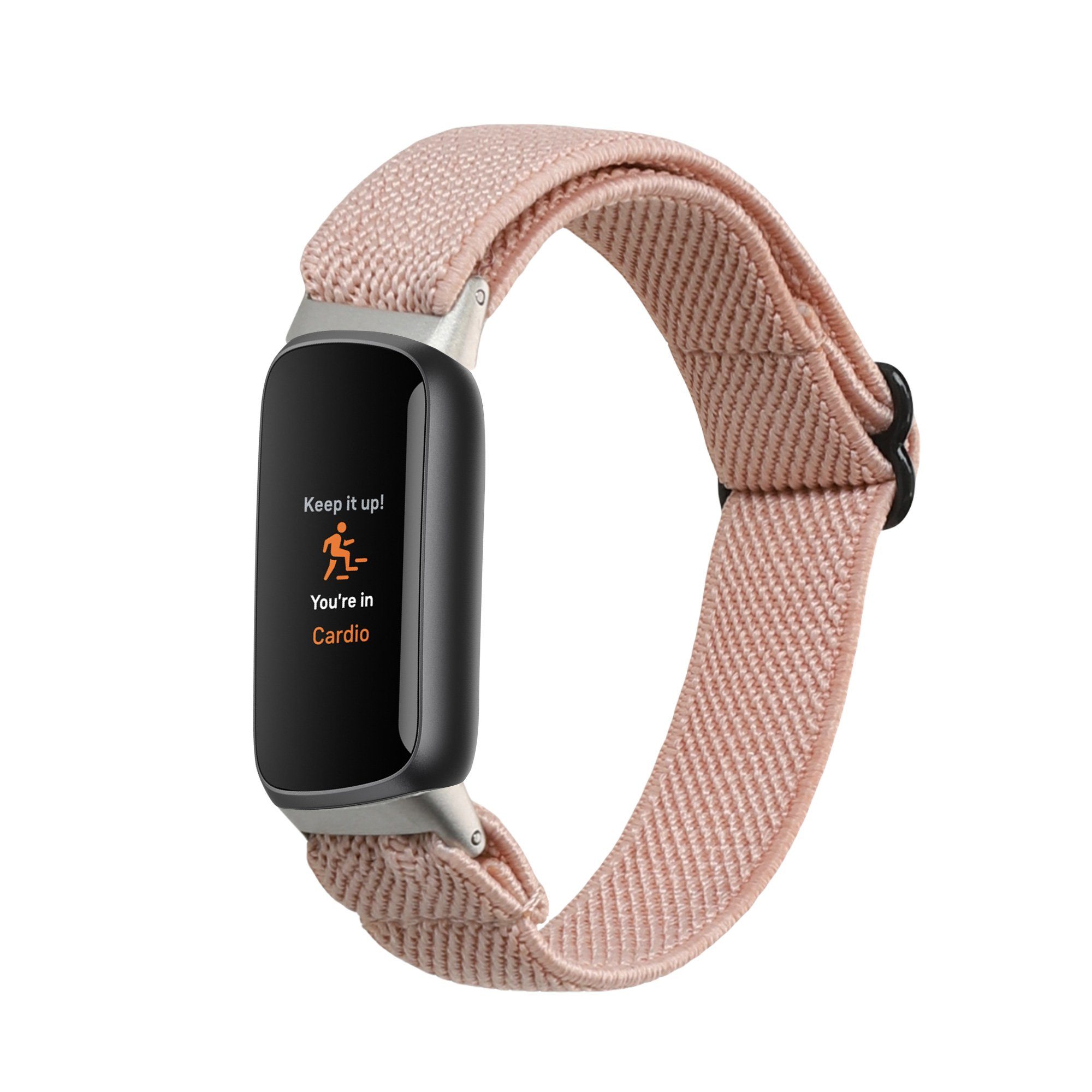 kwmobile Uhrenarmband -20 Fitbit Nylon Fitnesstracker Innenmaße luxe, 12 - cm Band für von Armband Sportarmband