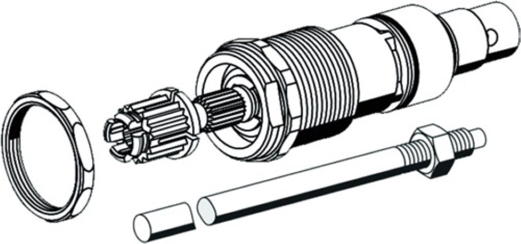 Schell Spind Schell Oberteil m Spindel 488mm, m Ablänghilfe Oberteil POLAR II Set