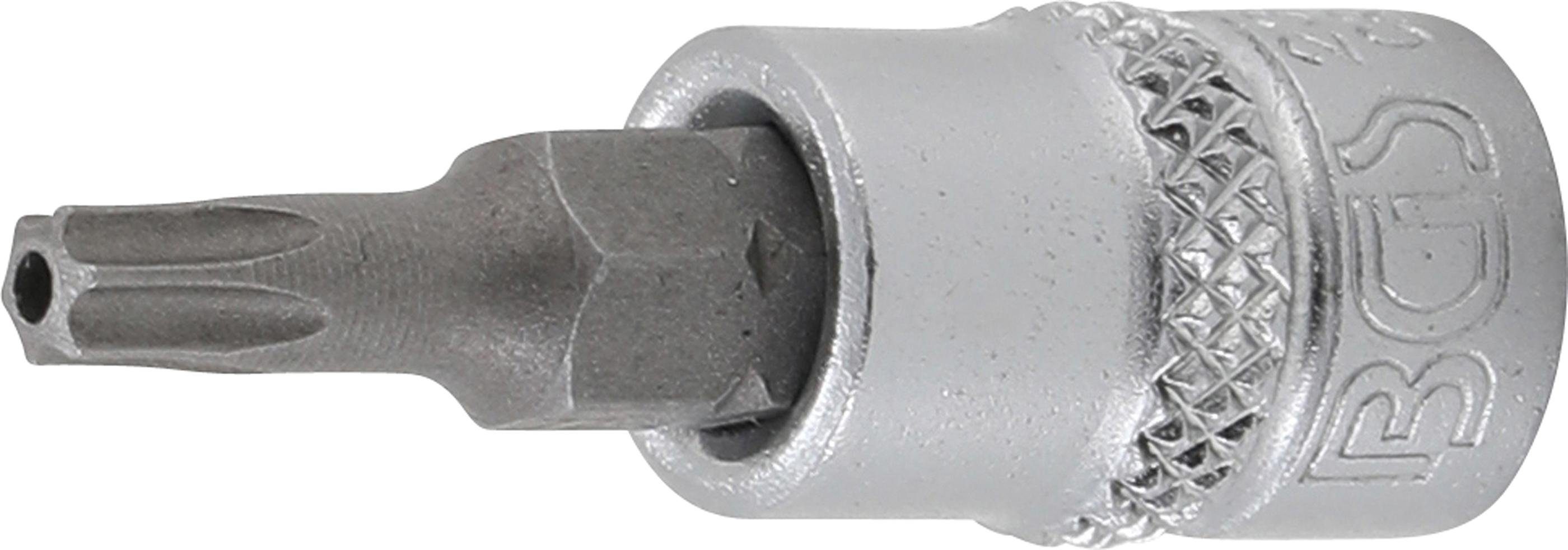 BGS technic Bit-Schraubendreher Bit-Einsatz, Antrieb Innenvierkant 6,3 mm (1/4), T-Profil (für Torx) mit Bohrung T20