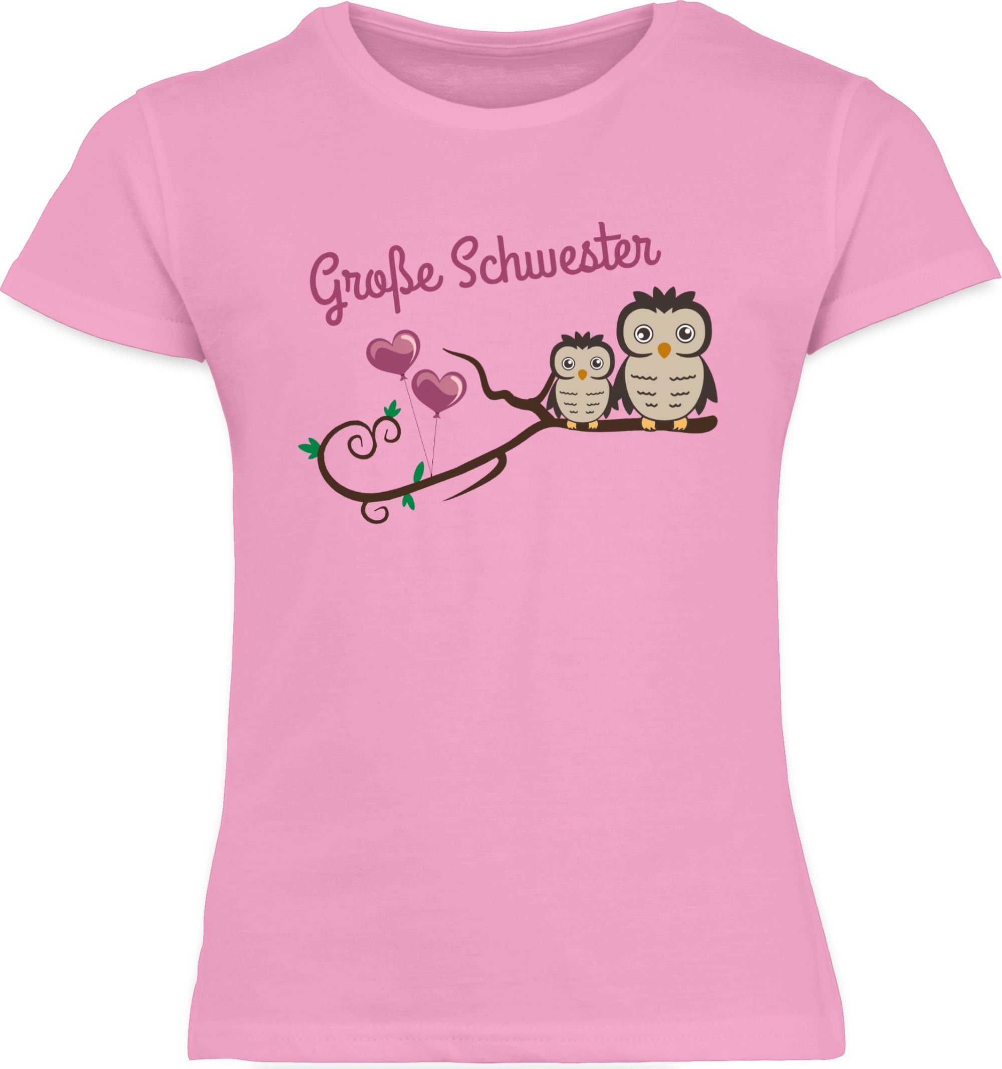 T-Shirt Große Schwester süße Eulen