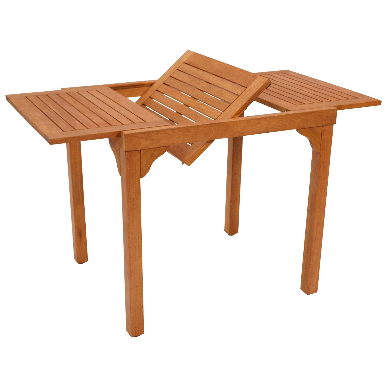 DEGAMO Gartentisch RIO, ausziehbar 80/120x70,5cm, Eukalyptus geölt