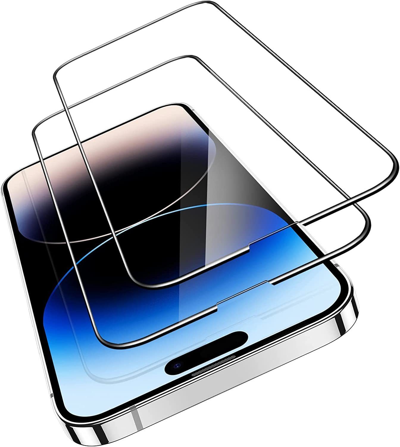 MSM Schutzfolie 2X 6D Schutzglas Panzerglas iPhone 14 Pro Max Display Full Screen 9H