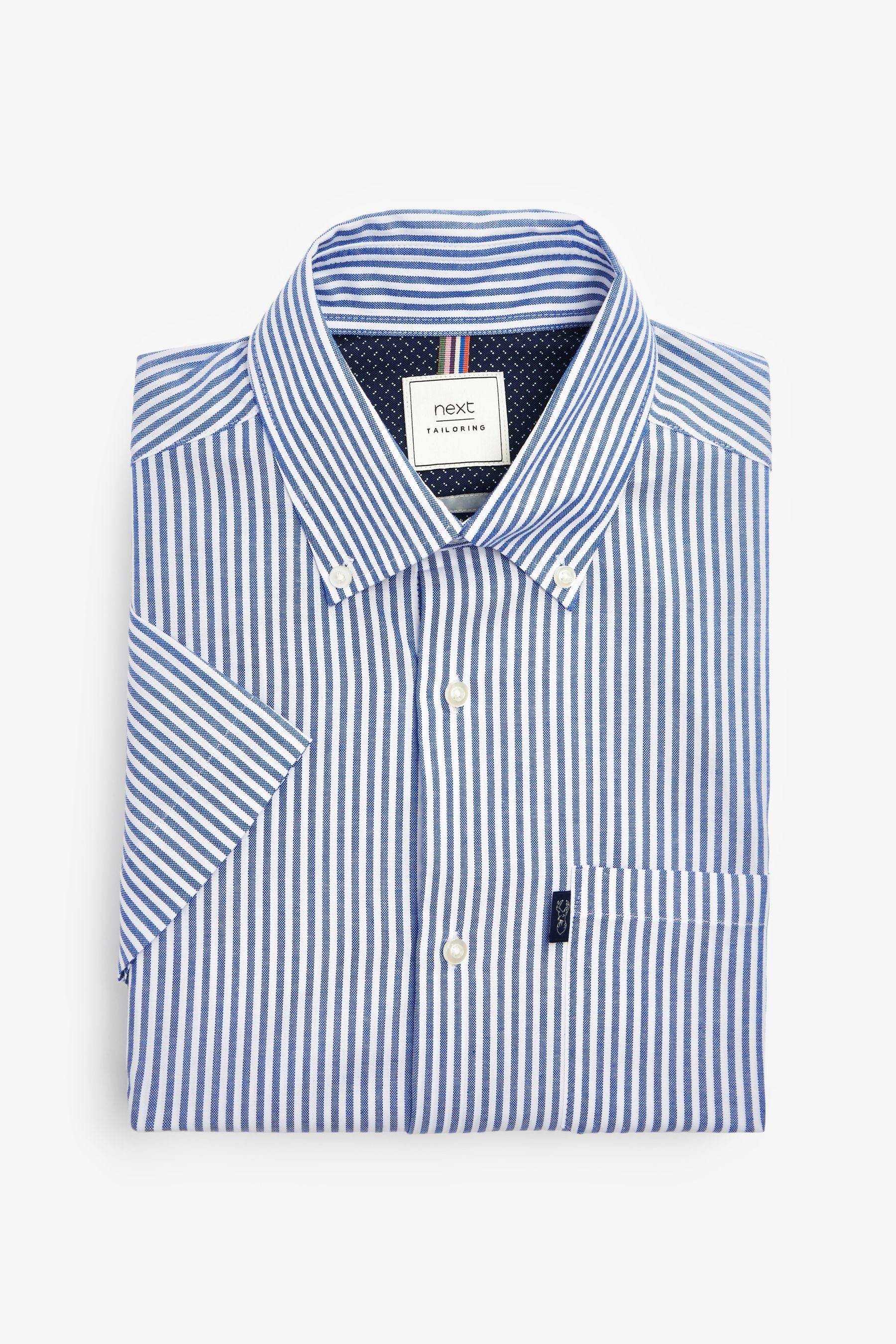 Next Kurzarmhemd Pflegeleichtes Button-Down-Oxford-Hemd (1-tlg) günstig online kaufen