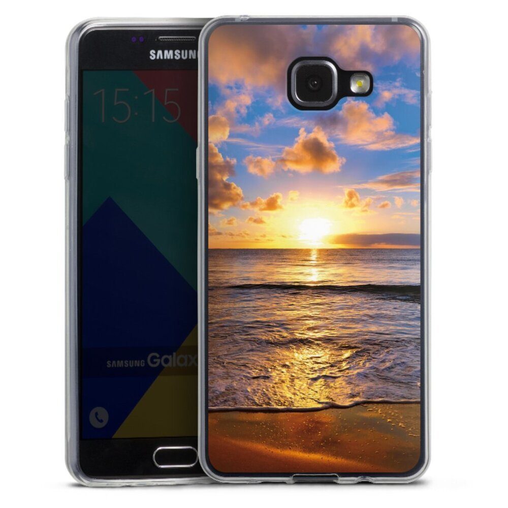 DeinDesign Handyhülle Meer Sonnenuntergang Strand Strand, Samsung Galaxy A5 (2016) Slim Case Silikon Hülle Ultra Dünn