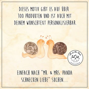 Mr. & Mrs. Panda Schreibtischunterlage Schnecken Liebe - Weiß - Geschenk, Ehemann, Freund, Pärchen, Schreibu, (1 tlg)