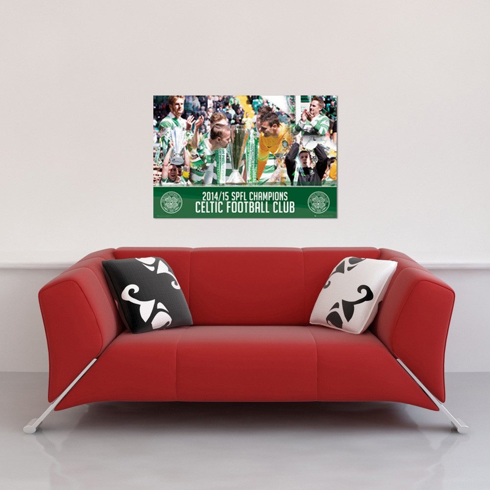 Poster Fußball - Poster - Celtic FC - League Cup Winners 14-15