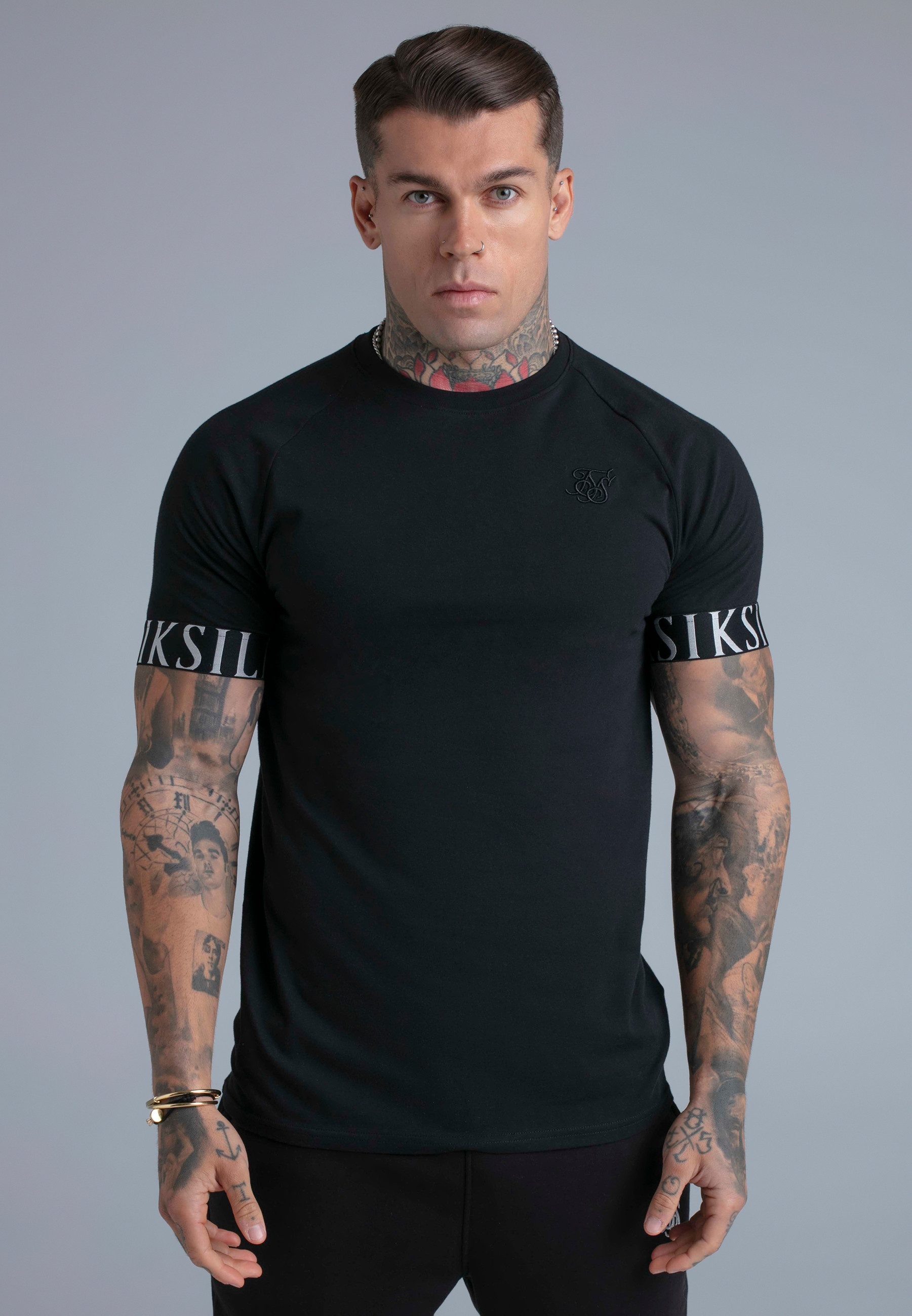 Siksilk T-Shirt SikSilk Herren Schwarz Tech T-Shirt
