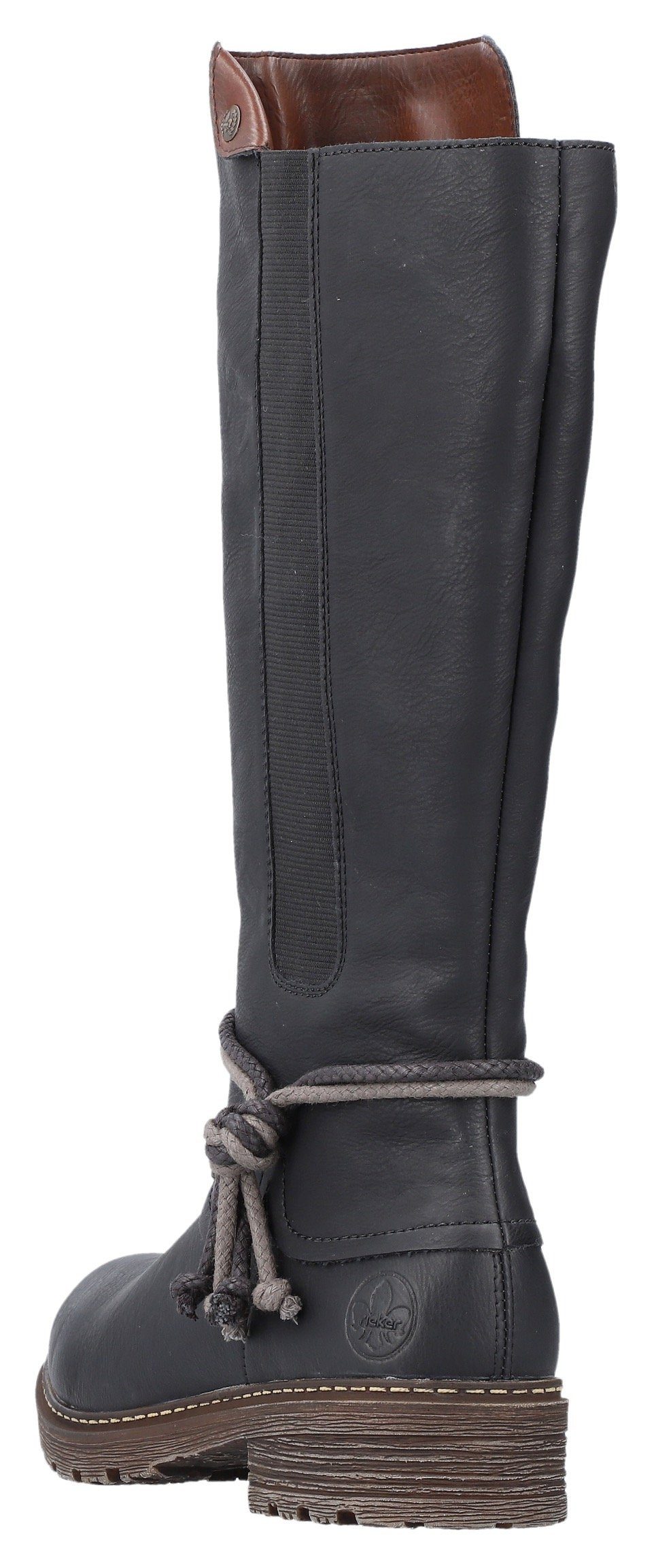 Rieker Winterstiefel, Langschaftstiefel, Blockabsatz, TEX-Membran, seitlicher Stretch