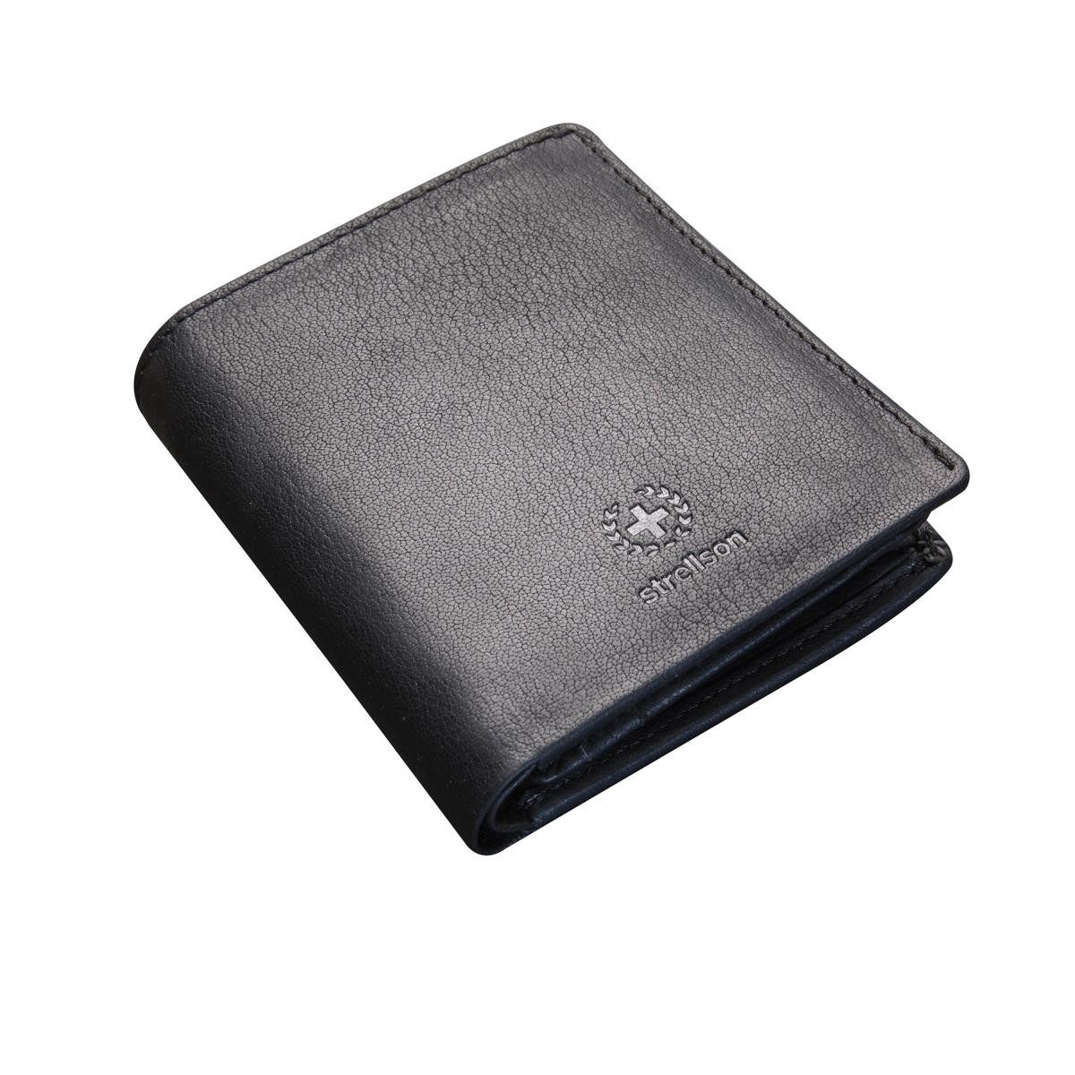 Strellson Geldbörse Blackwall Reno Billfold V7 Herren Geldbörsen Leder Hochformat (1 Stück, 1-tlg., B/H/T)ca. 9/10/2 cm), RFID-Schutz