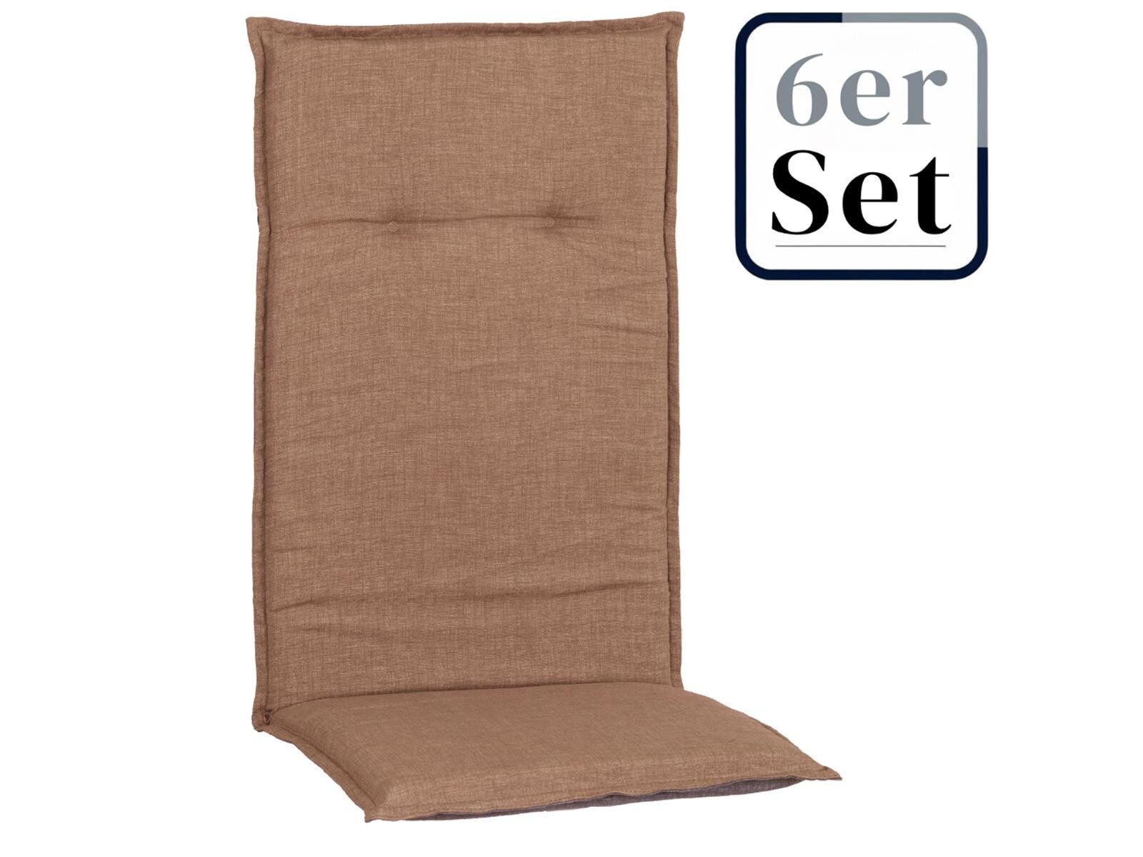Green Spirit Polsterauflage Auflagen-Serie »Selya« Uni taupe, (Set, 6 St., 6er Set)