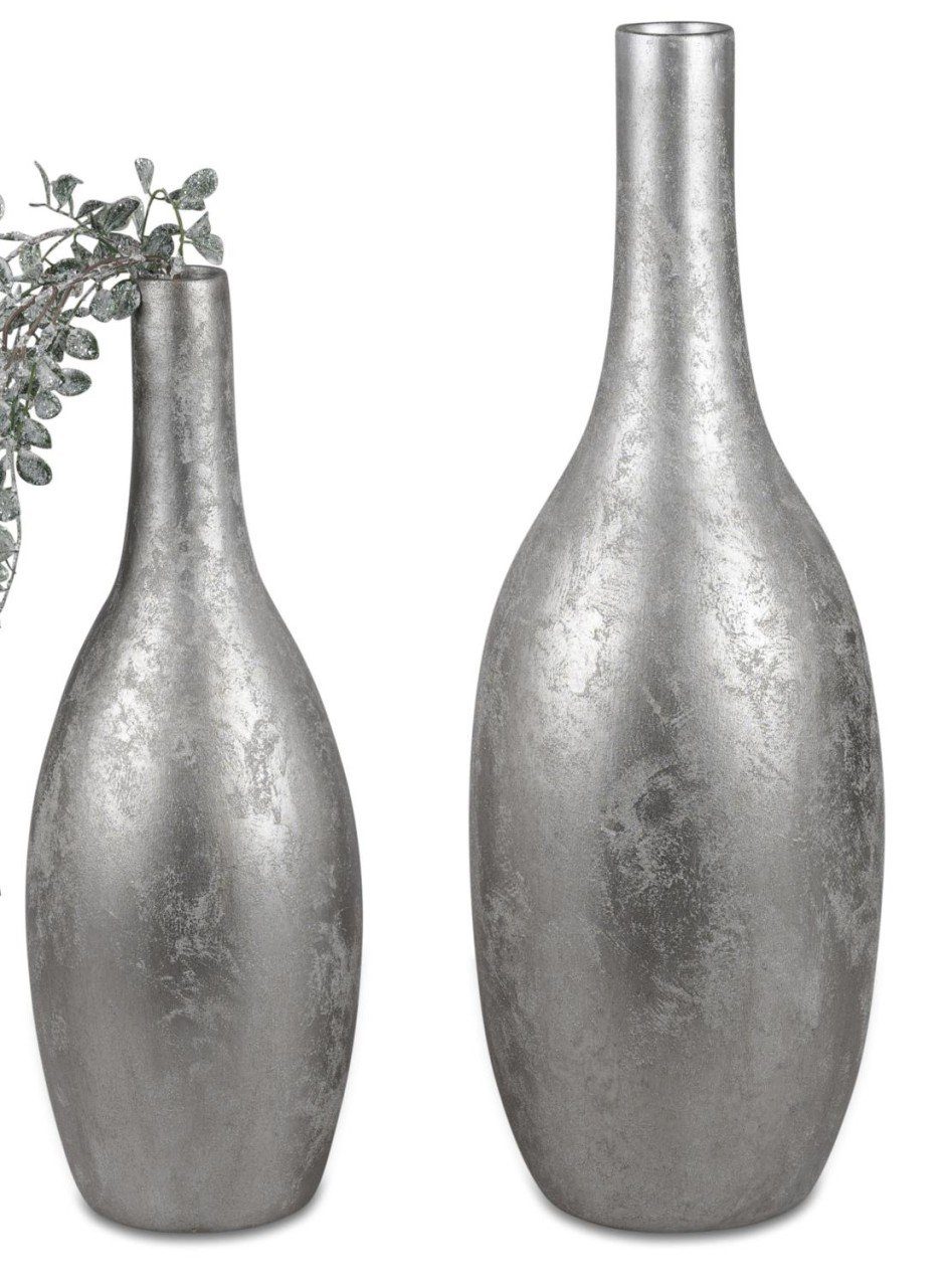 formano Dekovase Vintage, Silber H:52cm Keramik