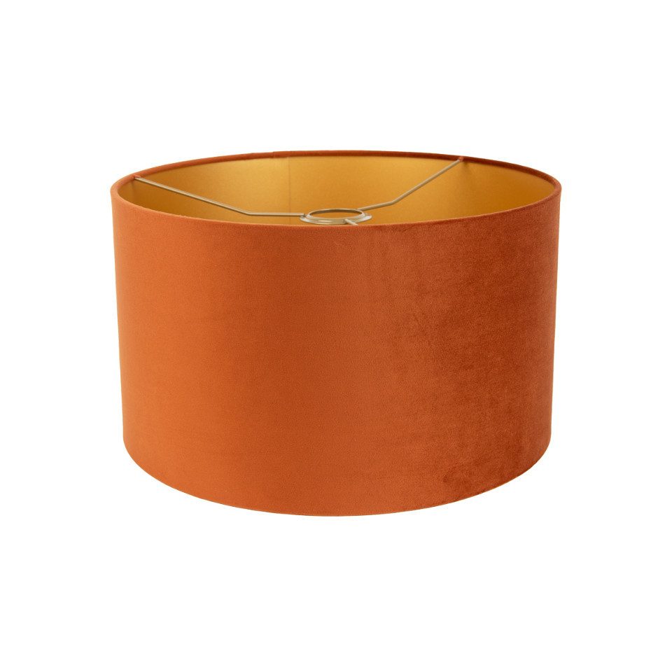 Qazqa Lampenschirm Cilinder oranje goud – Bild 5 von 5