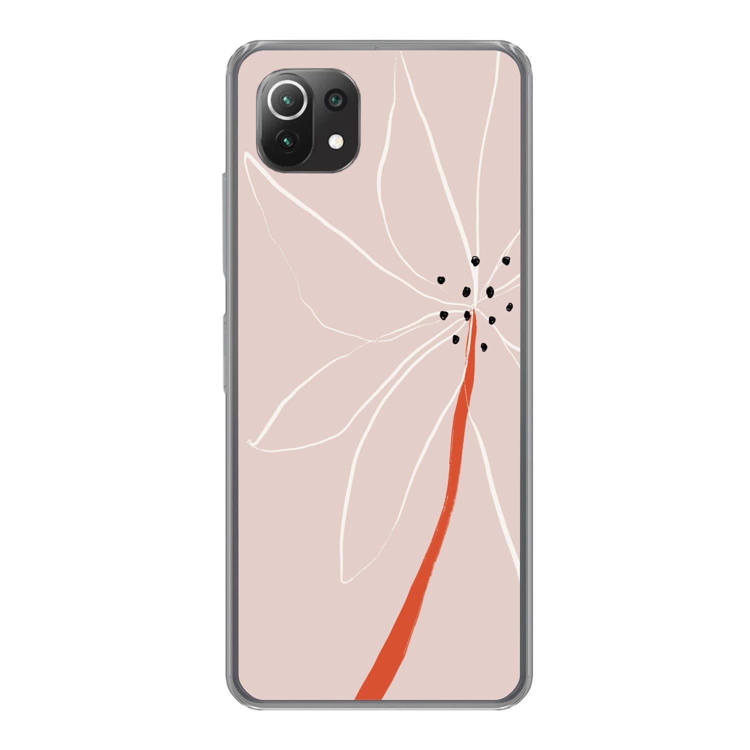 MuchoWow Handyhülle für Xiaomi 11T Blumen - Abstrakt - Pastell, Phone Case, Silikon, Schutzhülle Dünn