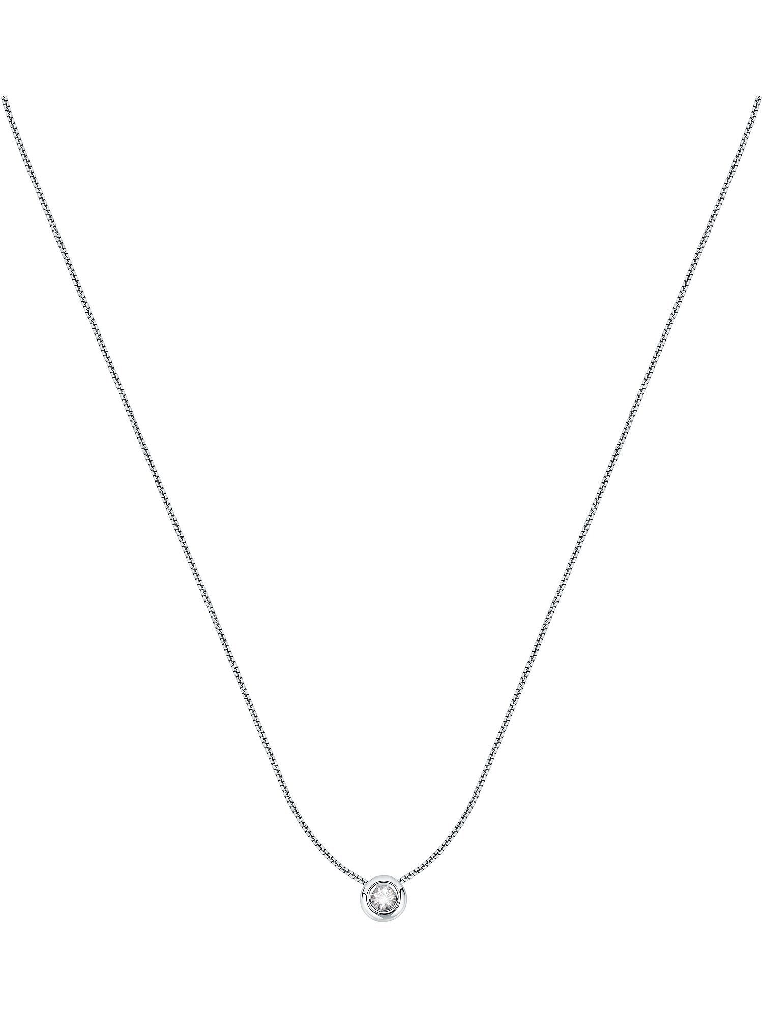 CHRIST Collier CHRIST Damen-Kette 750er Weißgold 1 Diamant