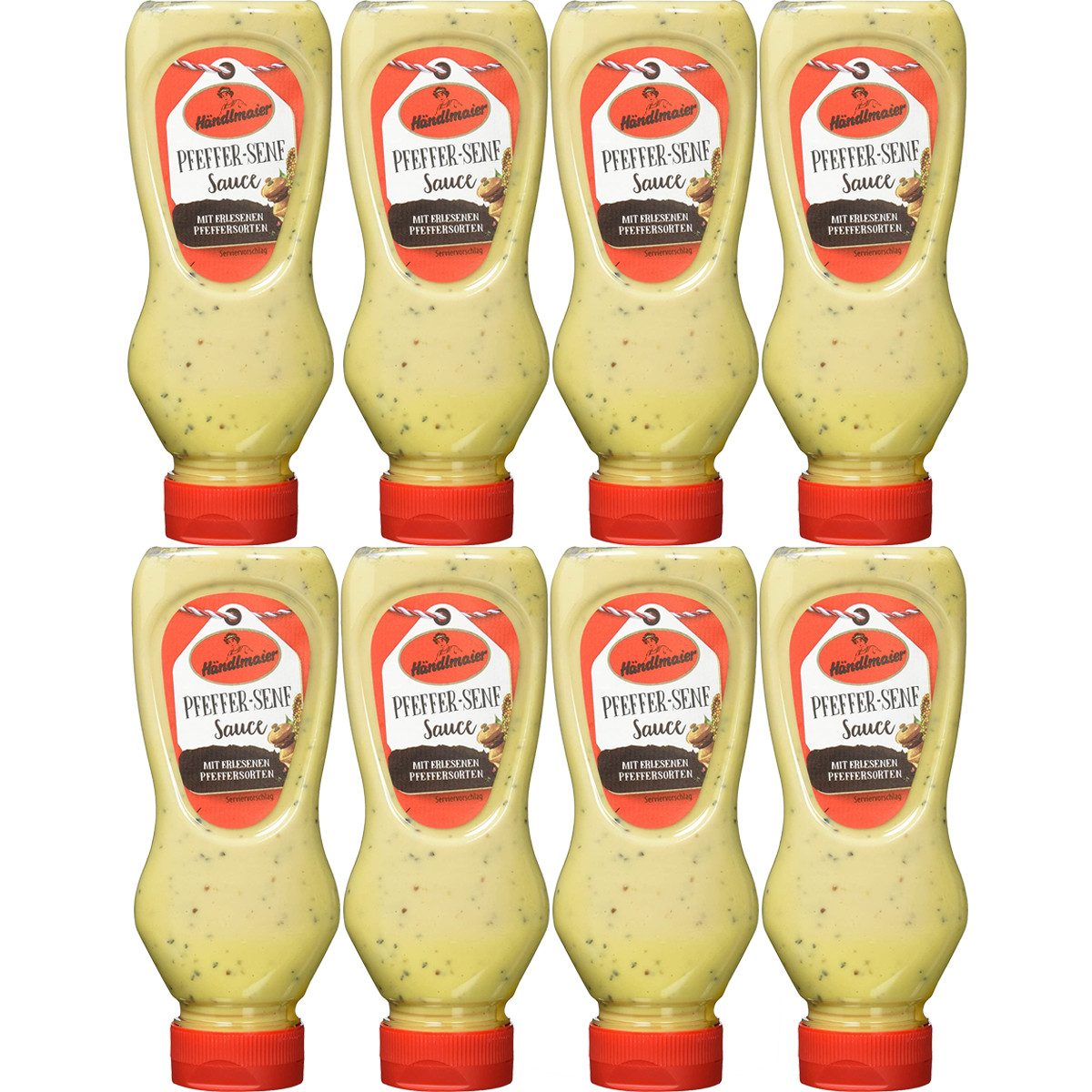 Händlmaier Saucen, Händlmaiers Pfeffer Senf Sauce erlesene Pfeffersorten 225ml 8er Pack