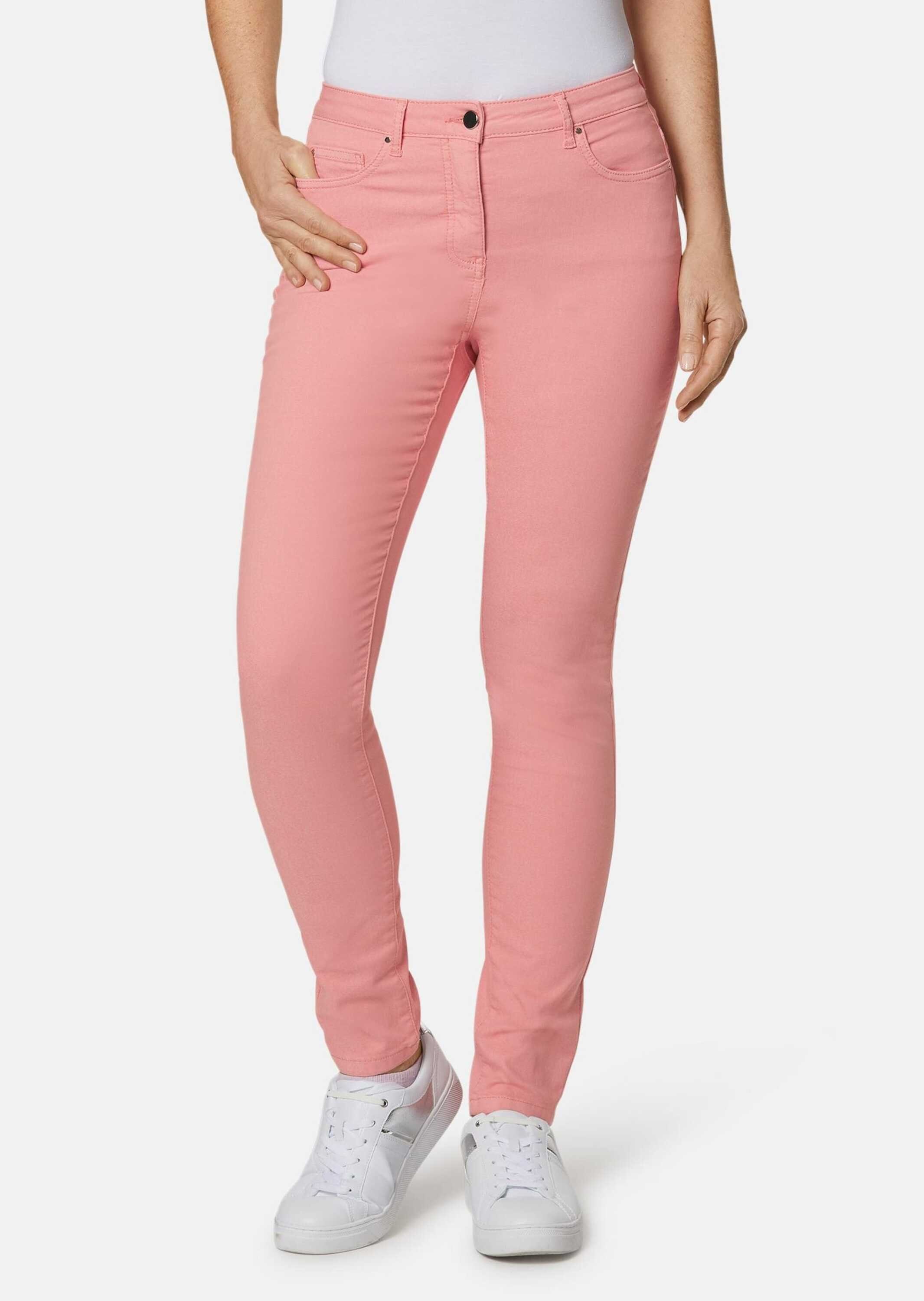 Bequeme Jeans lachsrosa GOLDNER Kurzgröße: