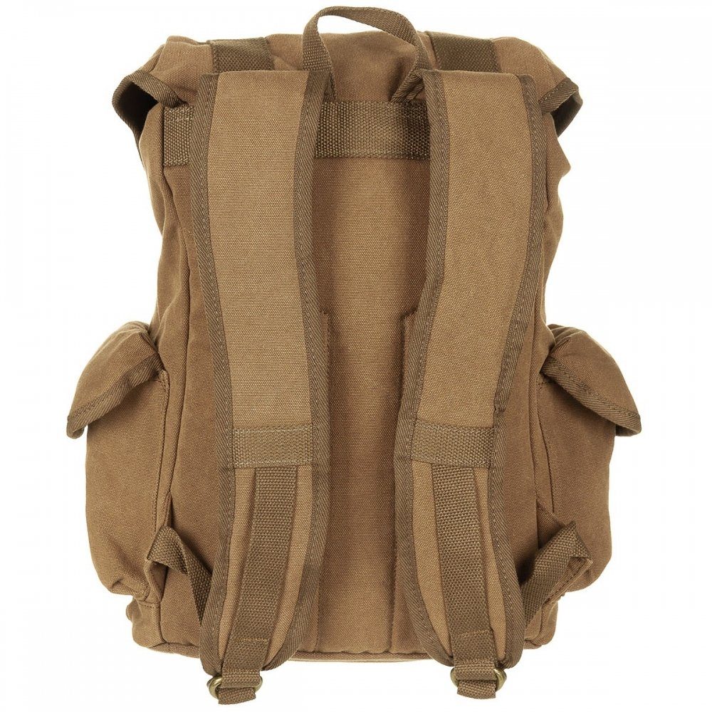 PureTrash Tagesrucksack Rucksack, Canvas, (Packung), Echtleder- und Messingaccessoires