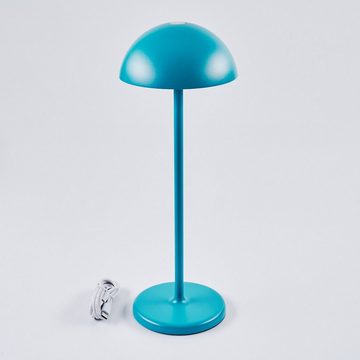 hofstein Außen-Tischleuchte »Lucese« dimmbare Tischleuchte aus Metall/Kunststoff in Blau/Weiß, 3000 Kelvin