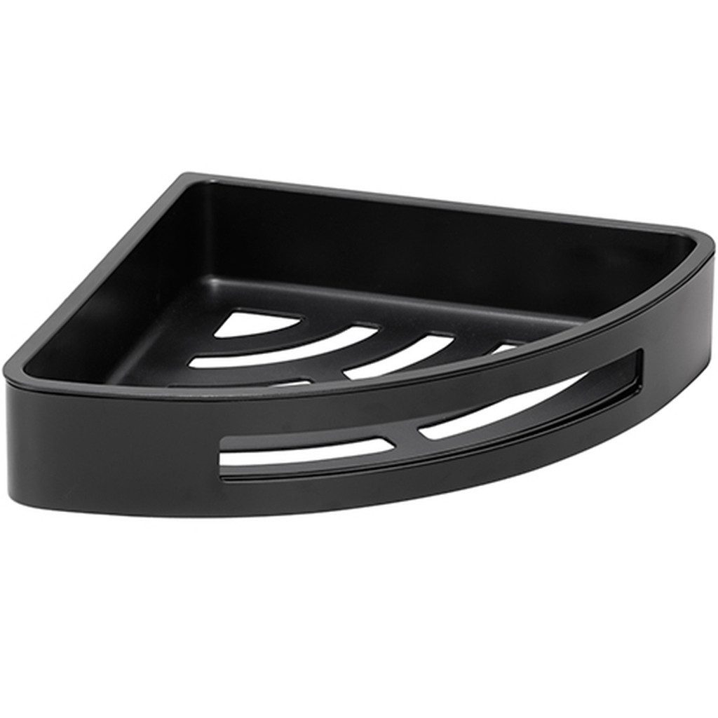 BRILLANTBAD® Duschablage BYTRO Eckseifenkorb Edelstahl Kunststoff Schwarz Bad & WC >> Bohren