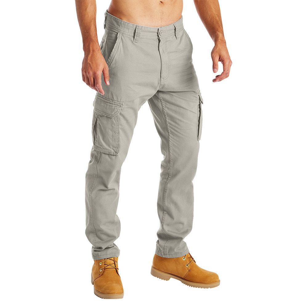BlauerHafen Cargohose BlauerHafen Herren Cargo Hose 6 Taschen 100% Baumwolle Arbeitshose