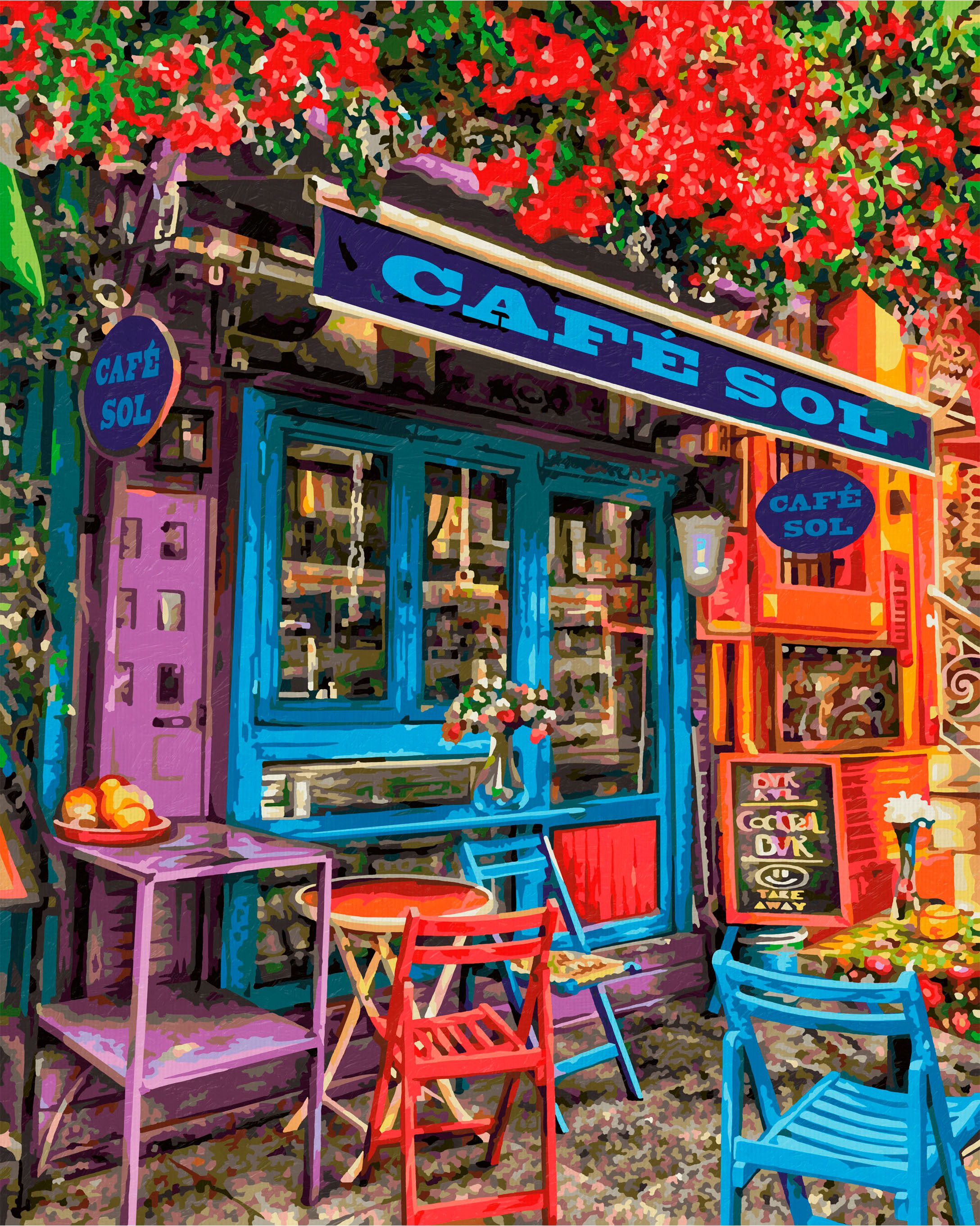 Schipper Malen nach Zahlen Meisterklasse Premium - Buntes Café, Made in Germany