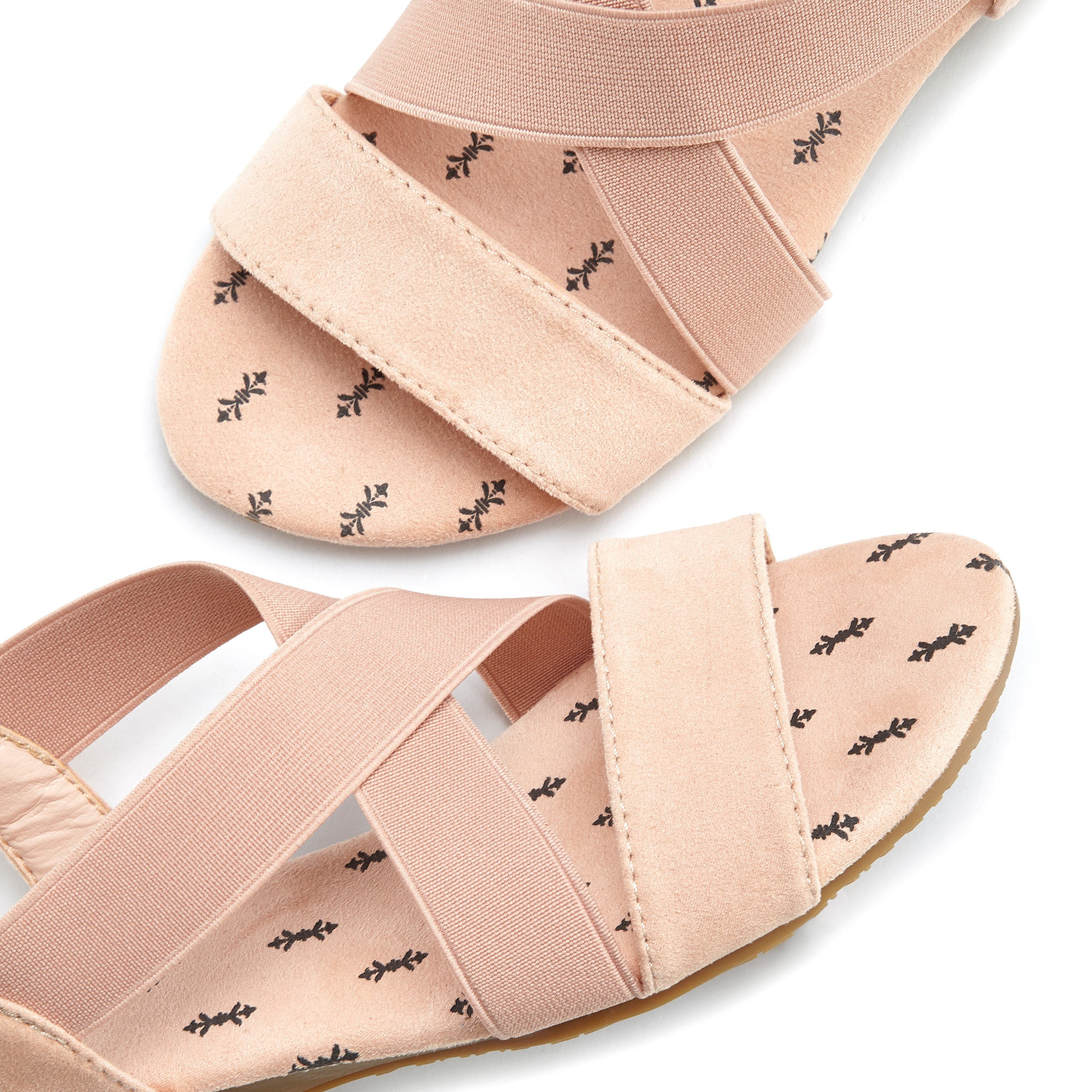 Vivance Sommerschuh, offener Schuh, Sandale, Sandalette mit elastischen Riemchen und Keilabsatz VEGAN
