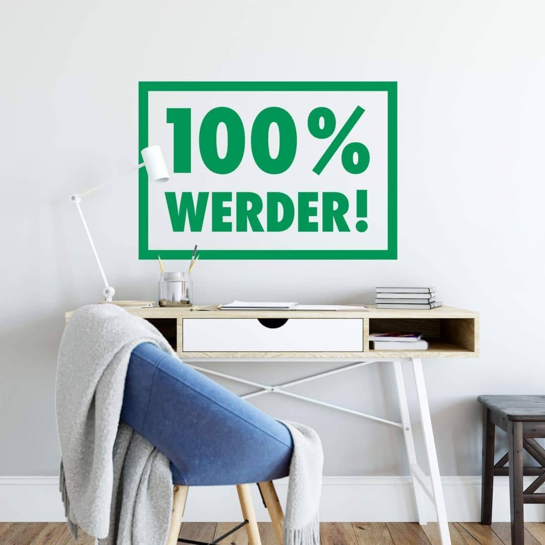 K&L Wall Art Wandtattoo Fußball Wandtattoo SV Werder Bremen 100% Deutscher Meister Werderaner, Wandbild selbstklebend, entfernbar