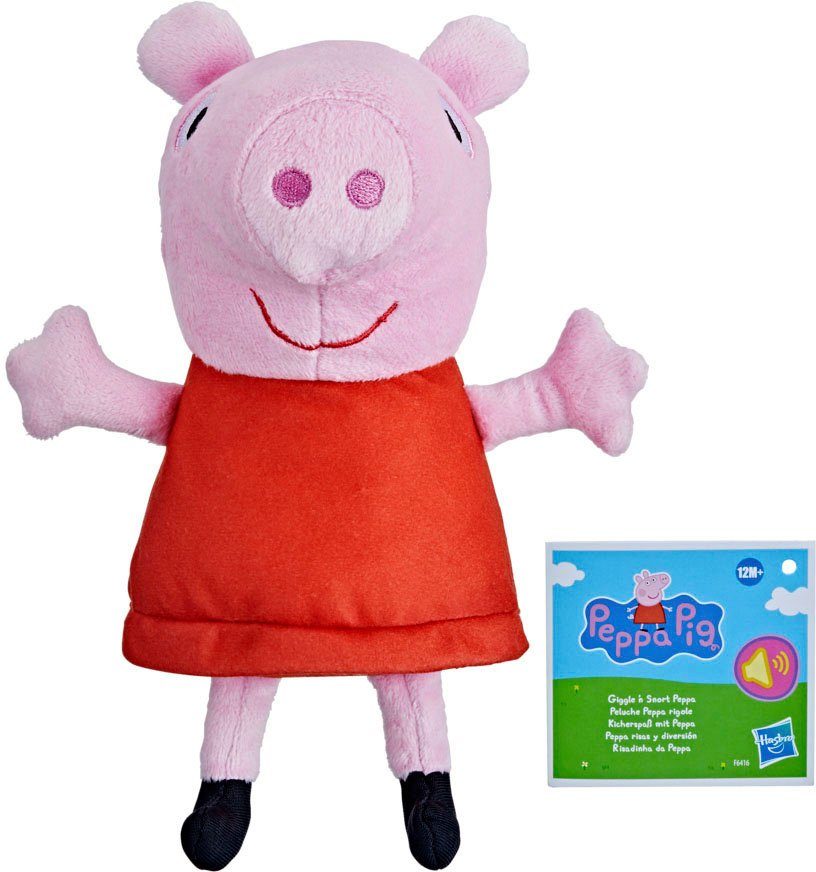 Hasbro Kuscheltier Peppa Pig, Kicherspaß mit Peppa, mit Soundeffekten