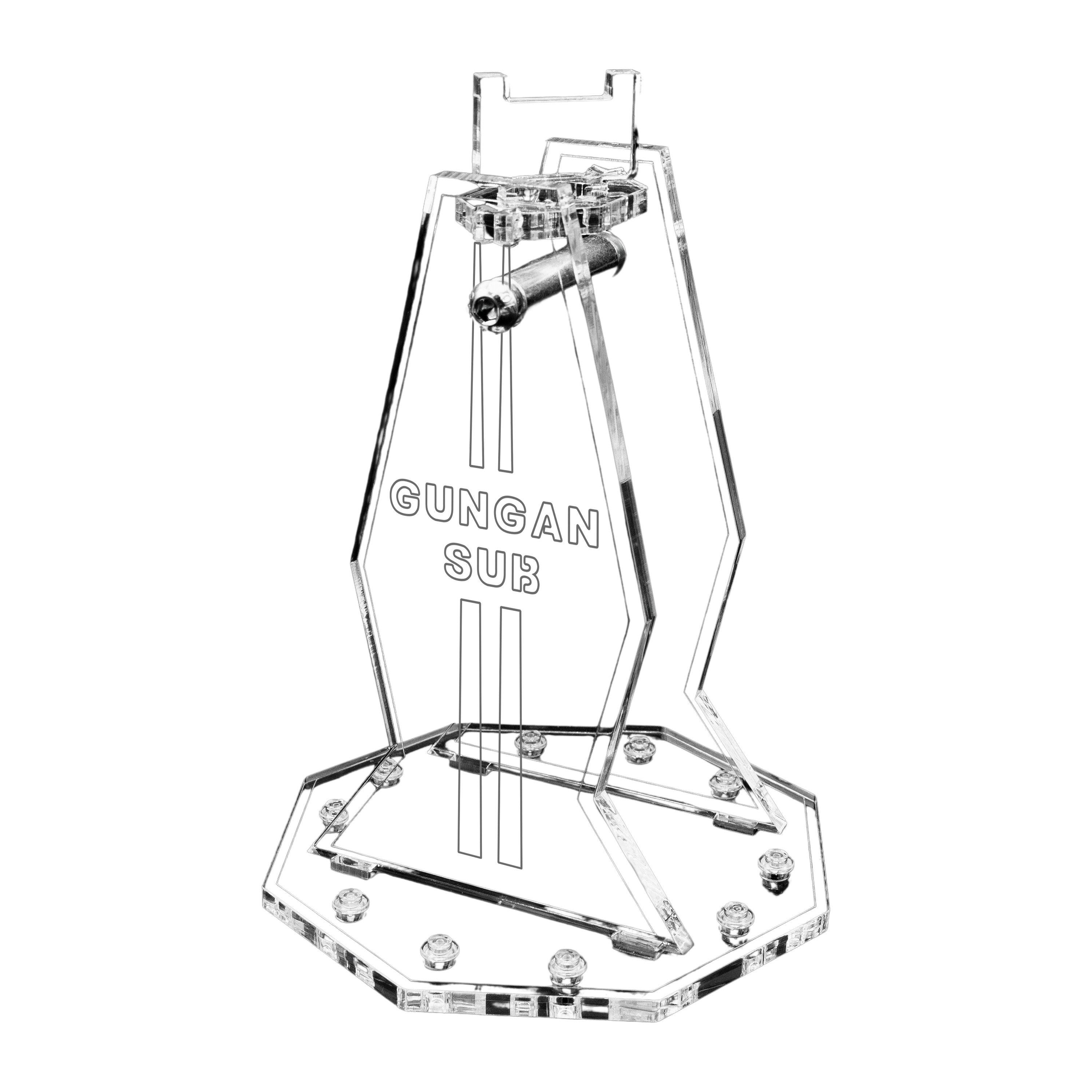 AREA17 Standfuß Acryl Display Stand für LEGO 9499 Gungan Sub (verschiedene Winkel und Positionen einstellbar, zum selbst zusammenbauen), 100% Made in Germany