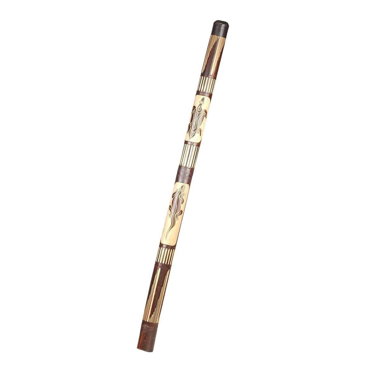 SIMANDRA Didgeridoo Didgeridoo aus Bambus geschnitzt oder bemalt Aborigini Dot Painting, Tiefe Bassartige Töne