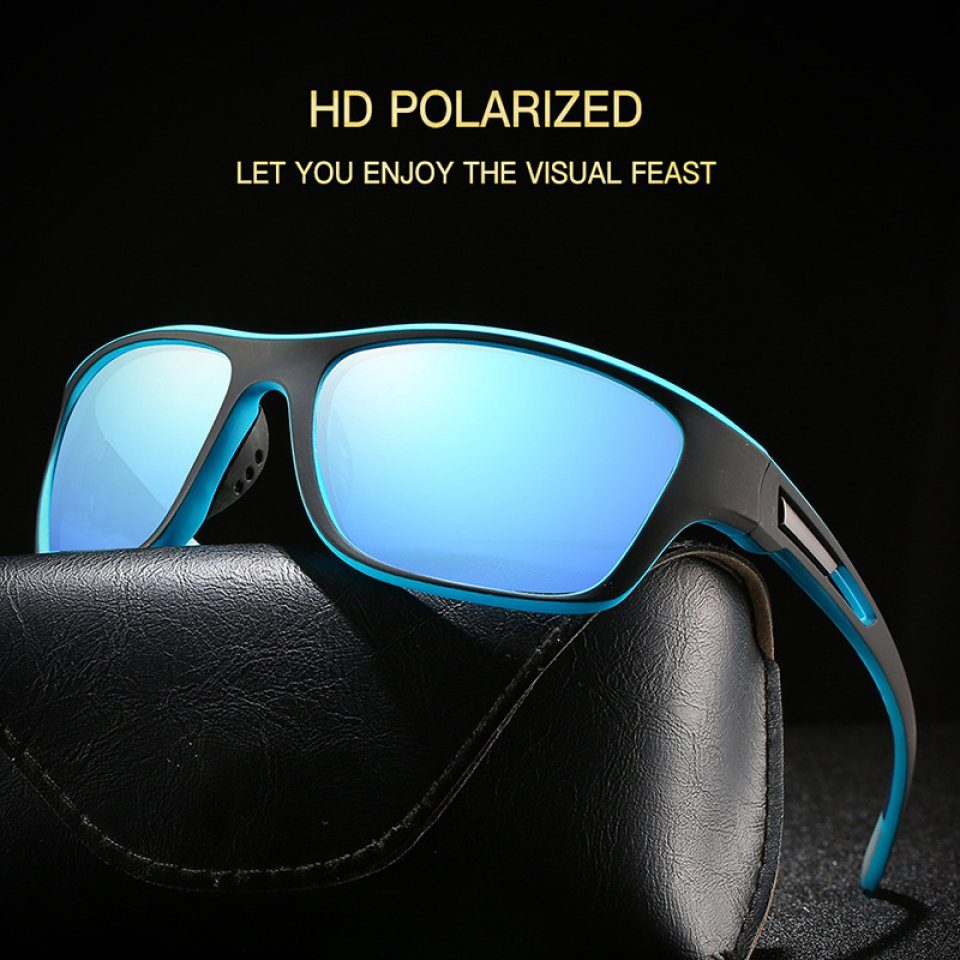 Blusmart Fahrradbrille Sportliche Polarisierte Sonnenbrille Für Männer Und Frauen black blue frame blue mercury