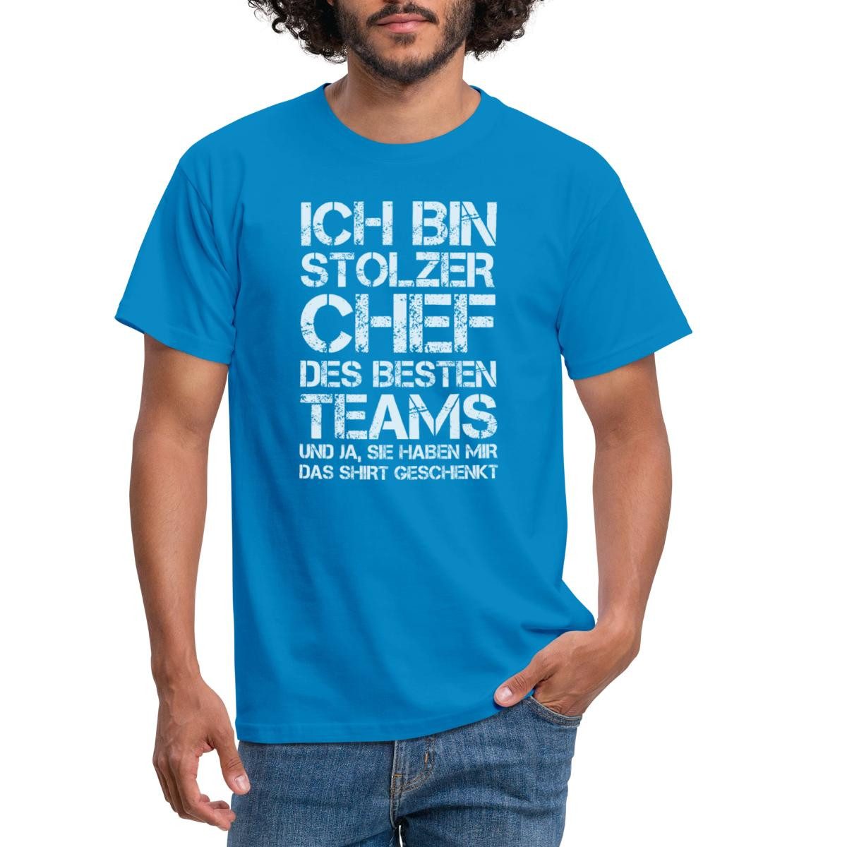 Spreadshirt T-Shirt Stolzer Chef Des Besten Teams Geschenk Geschenkidee für günstig online kaufen