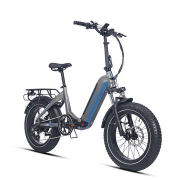 JOBOBIKE E-Bike Jobo Romer 20 Zoll-E-bike, 7 Gang Shimano, (Mit Akku-Ladegerät, mit Werkzeug, mit Akku-Schlüssel), mit 48V 15Ah 720Wh Akku