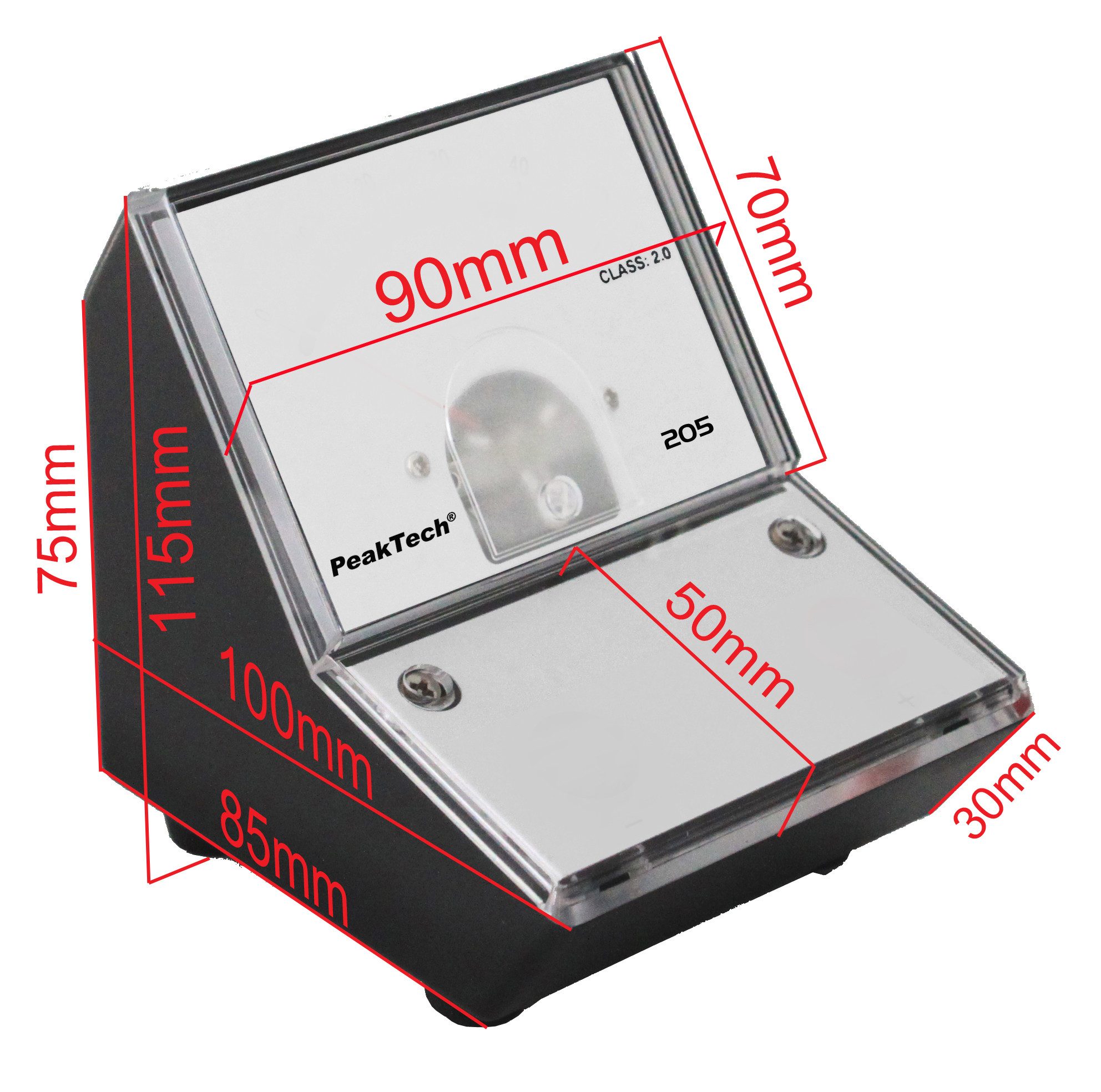 PeakTech Spannungsprüfer Analoges Voltmeter mit Spiegelskala 3V 15V 300V DC
