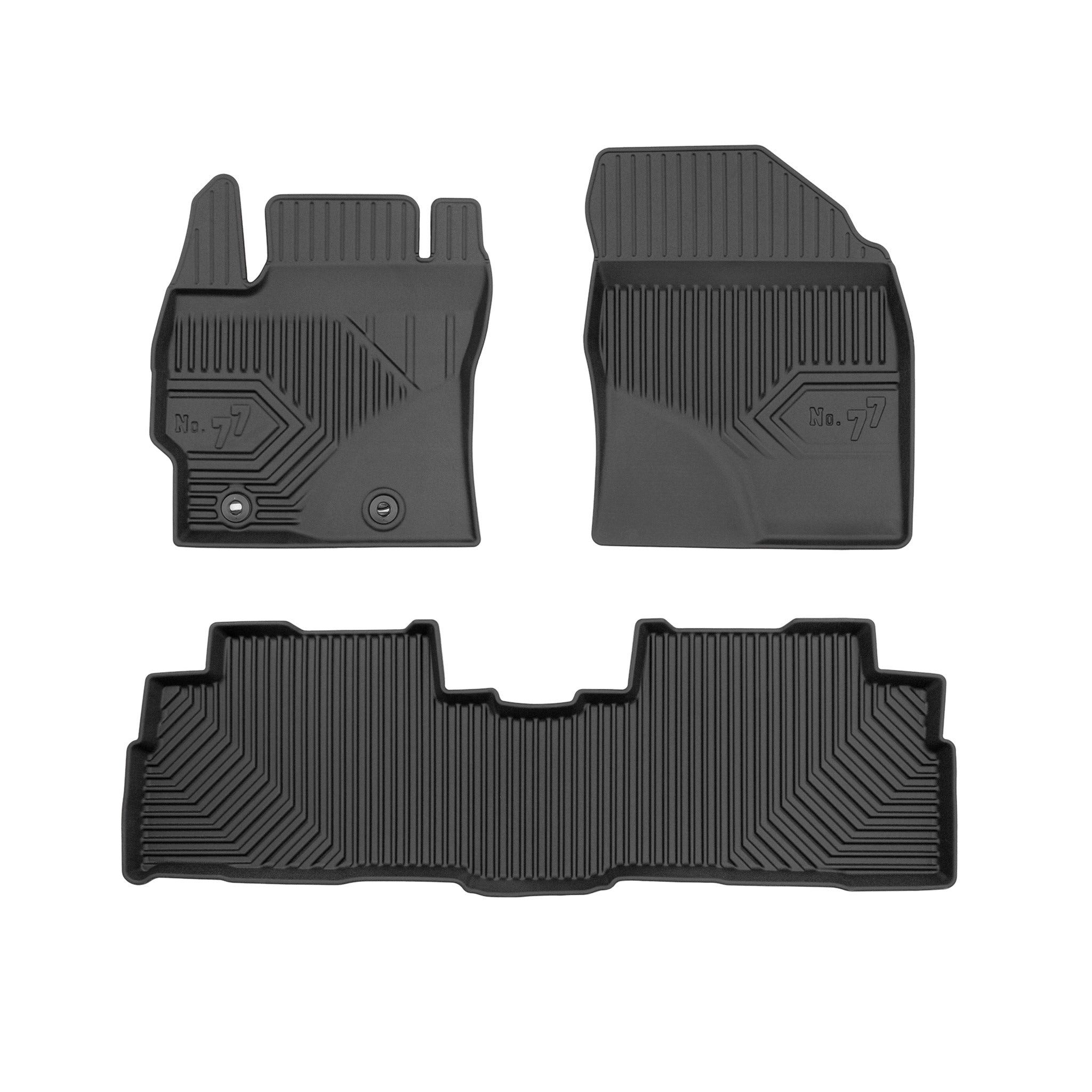 OMAC Auto-Fußmatten Gummimatten No.77 für Toyota Verso 2009-2018 TPE Gummi Schwarz 3 tlg (3 St), für Toyota Verso 2009-2018 Toyota Verso 2009-2018, Antirutsch,Wasserfest,Einfache Installation