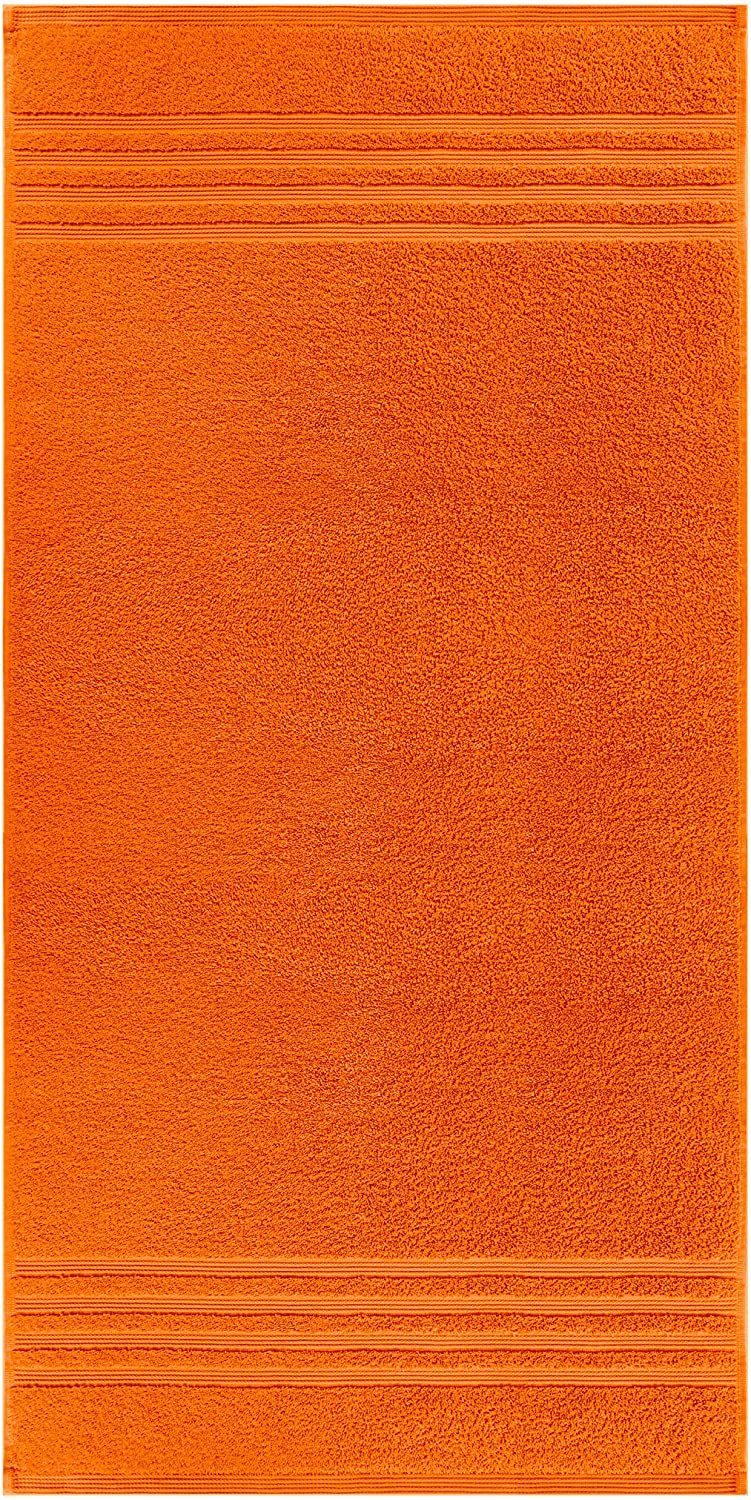 Clementinen cm Einfarbiges Lashuma Duschtuch London, (1-St), Duschtuch Orange 70x140 Frottee orange