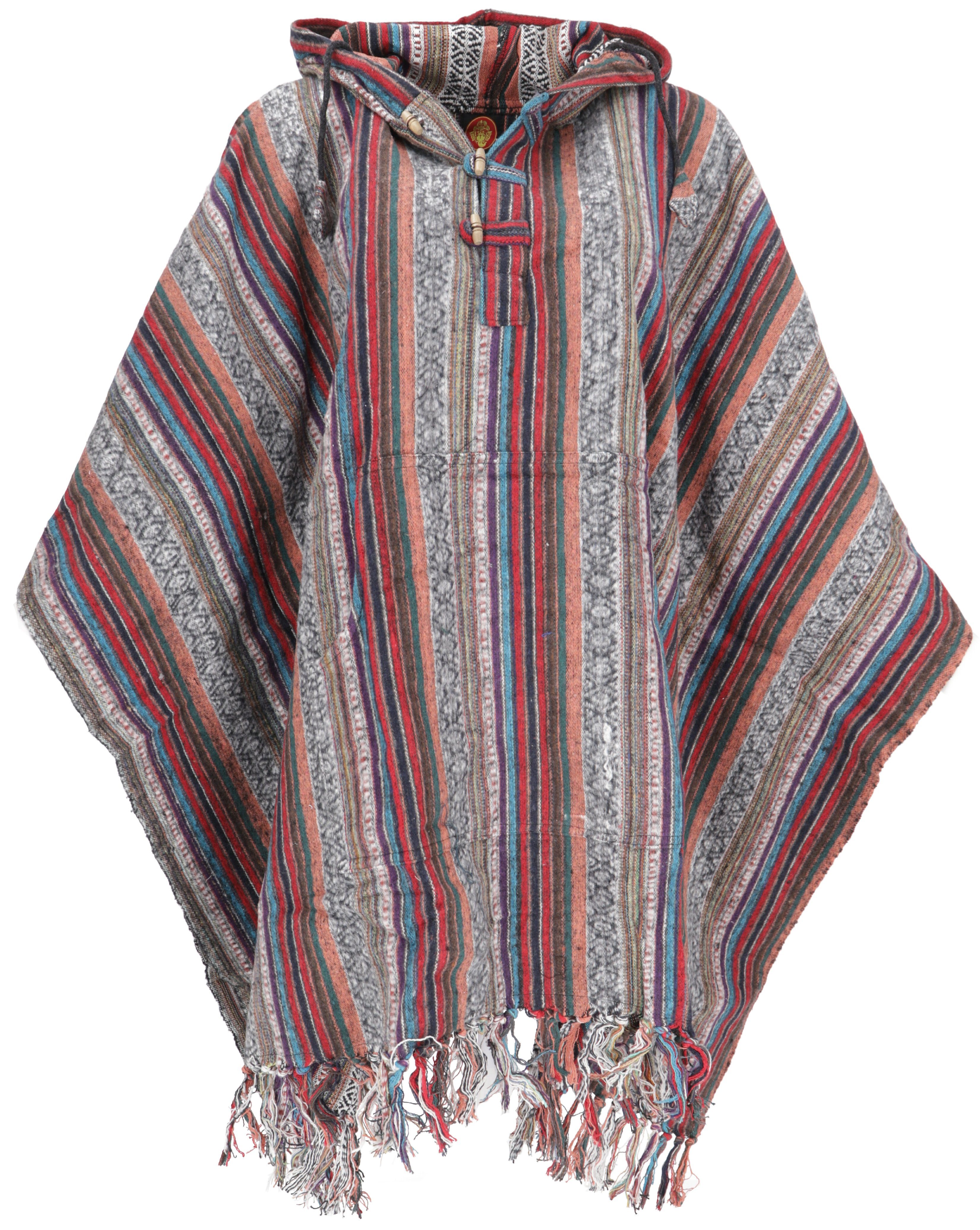 Strickjacke Unisex Poncho Hippie chic, Ethno Poncho,..